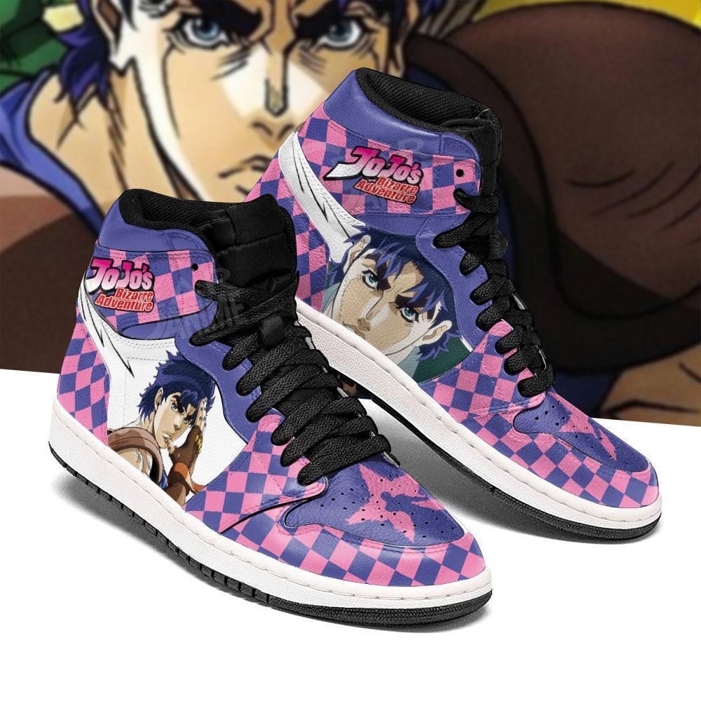JoJo’s Bizarre Adventure JD1s Sneakers Jonathan Joestar Anime Shoes, Air Jordan Hightop