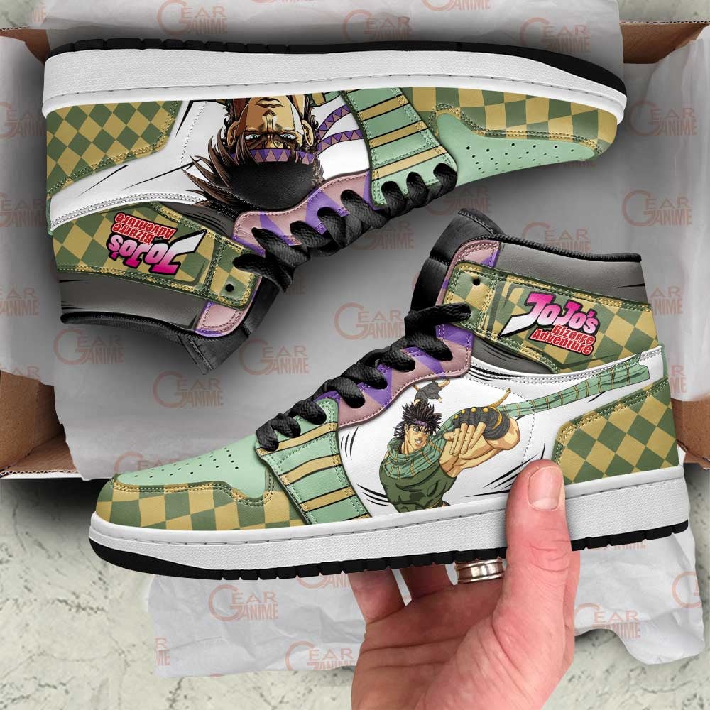 JoJo’s Bizarre Adventure JD1s Sneakers Joseph Joestar Anime Shoes, Air Jordan Hightop