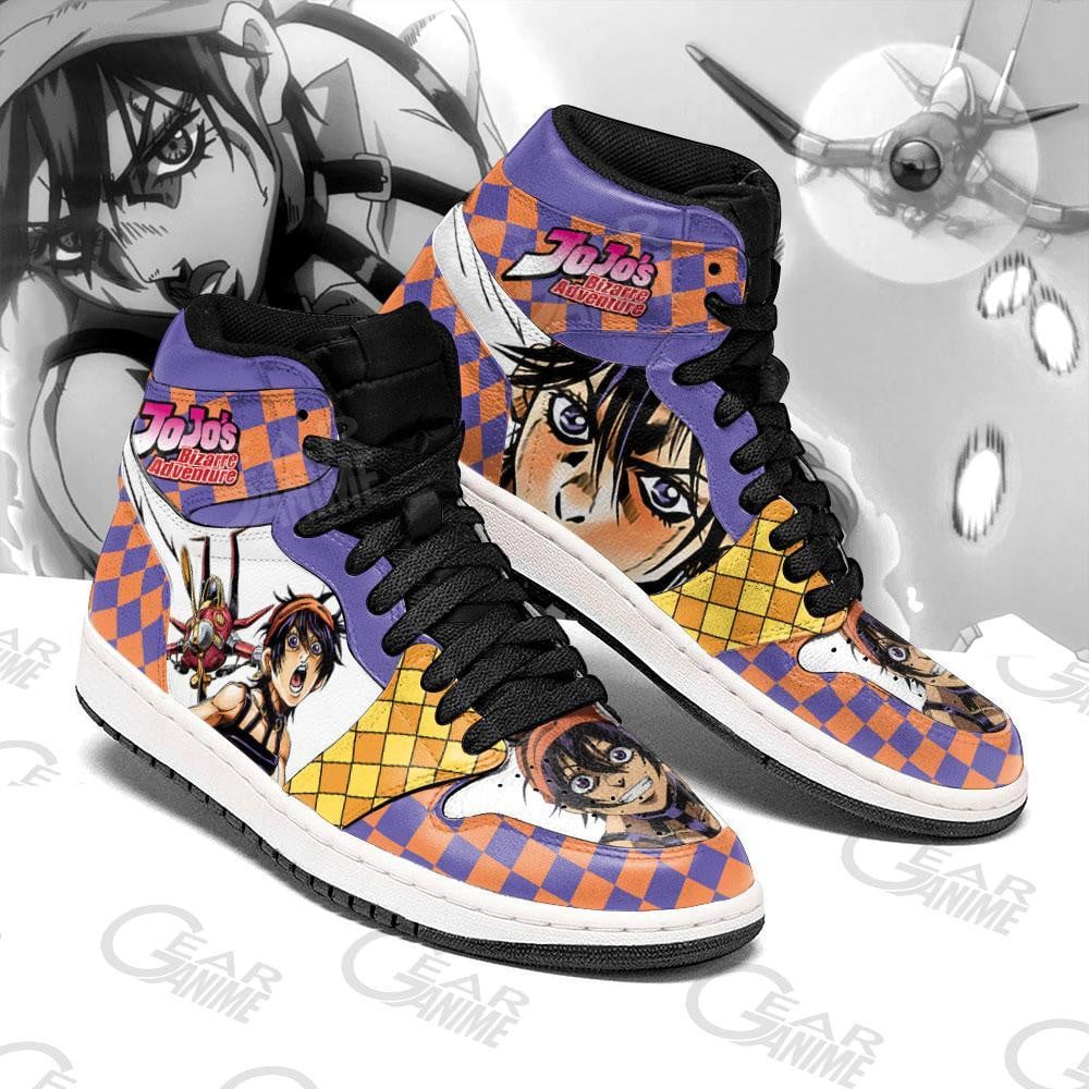 JoJo’s Bizarre Adventure JD1s Sneakers Narancia Ghirga Anime Shoes, Air Jordan Hightop