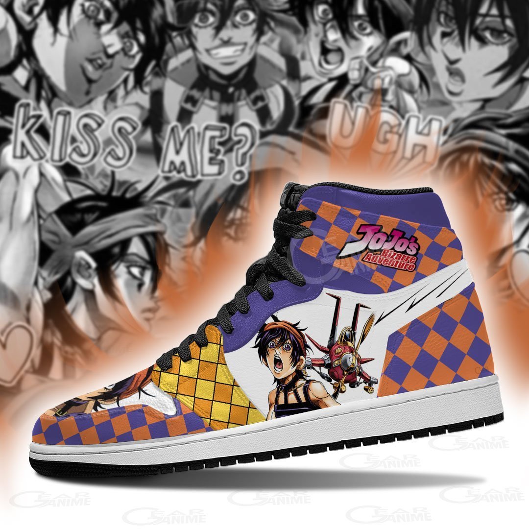 JoJo’s Bizarre Adventure JD1s Sneakers Narancia Ghirga Anime Shoes, Air Jordan Hightop