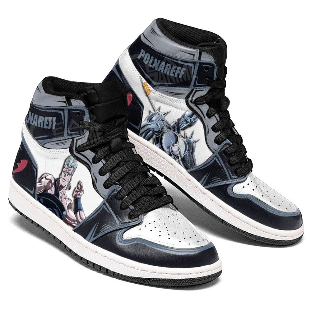 JoJo’s Bizarre Adventure Jean Pierre Polnareff JD1s Sneakers Anime Shoes, Air Jordan Hightop