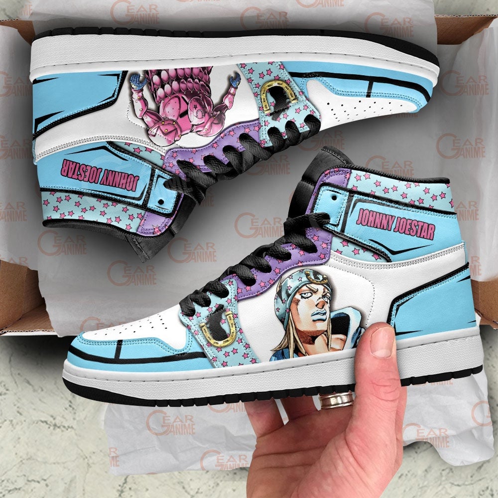 JoJo’s Bizarre Adventure Johnny Joestar JD1s Sneakers Anime Shoes, Air Jordan Hightop