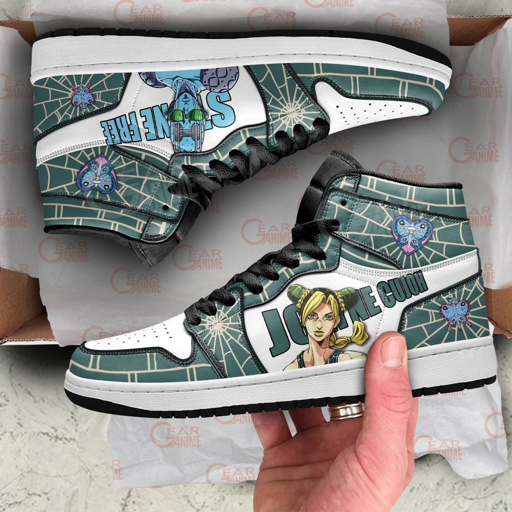 JoJo’s Bizarre Adventure Jolyne Cujoh JD1s Sneakers Anime Shoes, Air Jordan Hightop