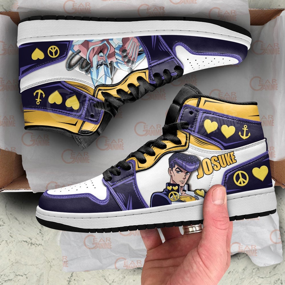 JoJo’s Bizarre Adventure Josuke Higashikata JD1s Sneakers Anime Shoes, Air Jordan Hightop