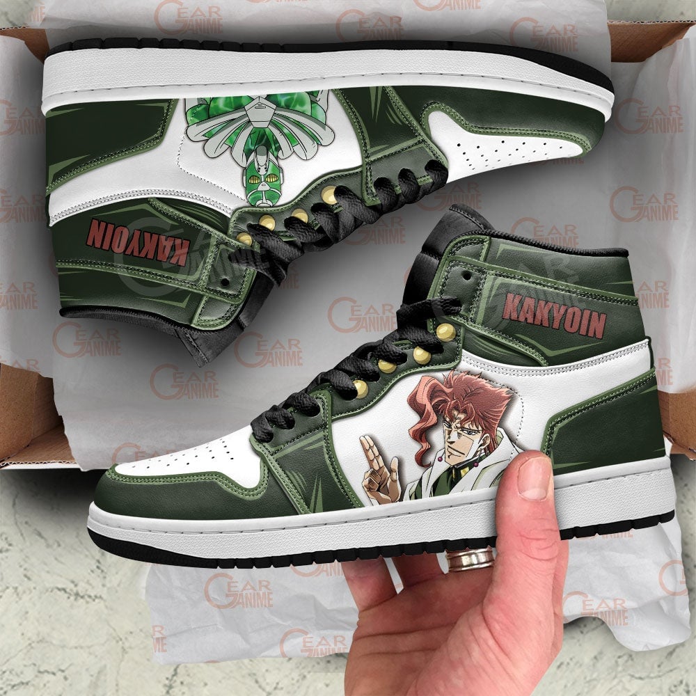 JoJo’s Bizarre Adventure Noriaki Kakyoin JD1s Sneakers Anime Shoes, Air Jordan Hightop