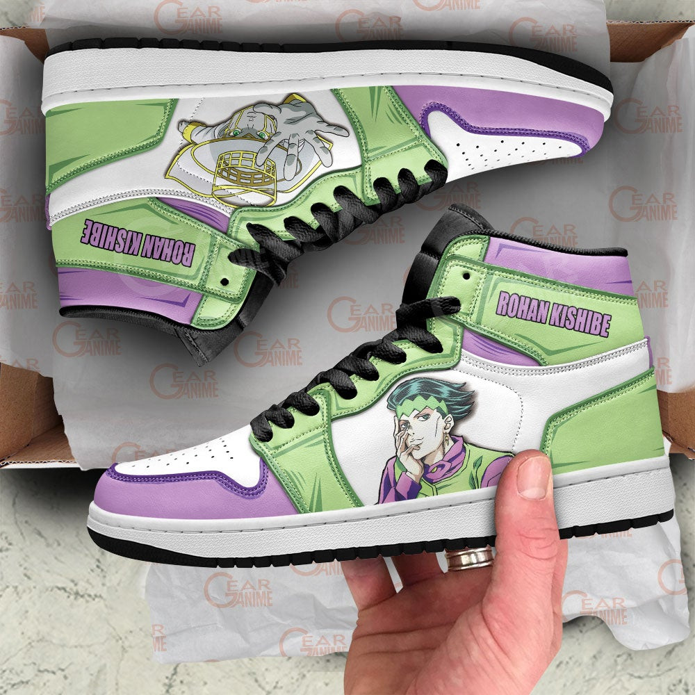 JoJo’s Bizarre Adventure Rohan Kishibe JD1s Sneakers Anime Shoes, Air Jordan Hightop