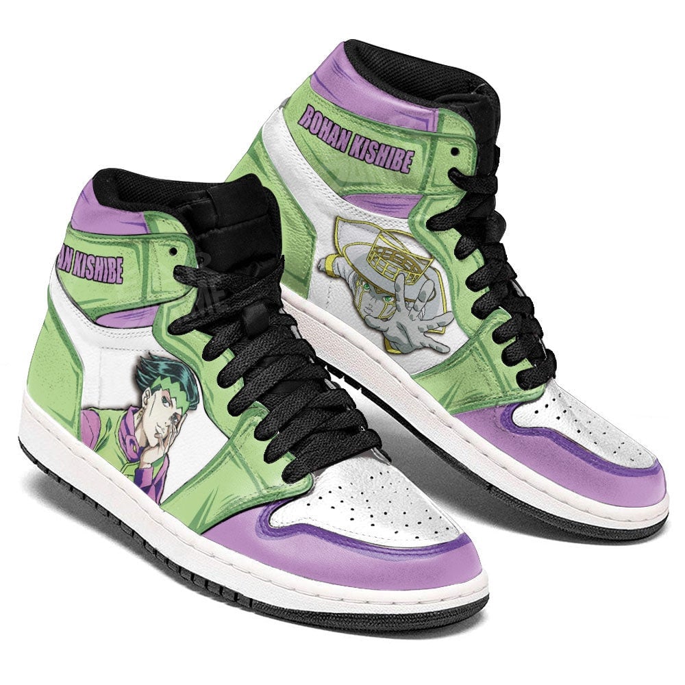 JoJo’s Bizarre Adventure Rohan Kishibe JD1s Sneakers Anime Shoes, Air Jordan Hightop
