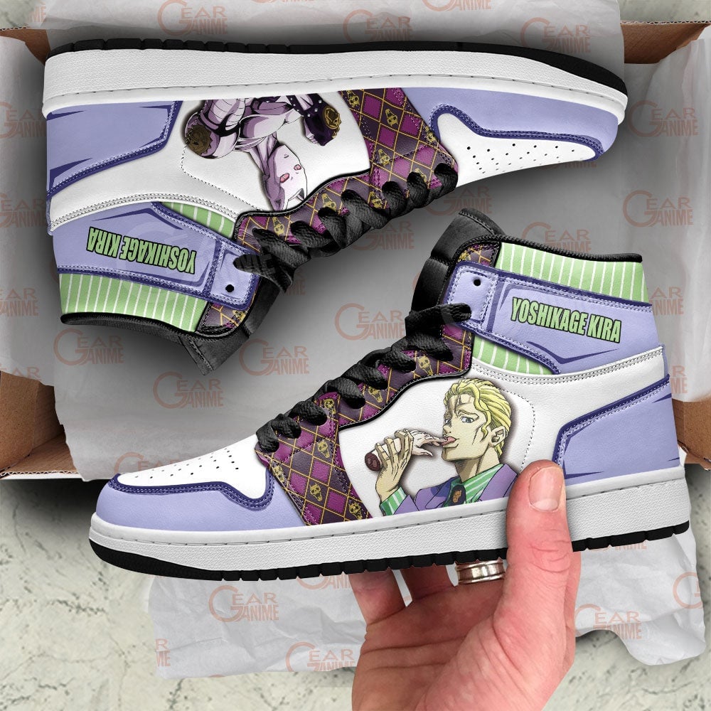 JoJo’s Yoshikage Kira Anime Shoes For JJBA Fans, Air Jordan Hightop