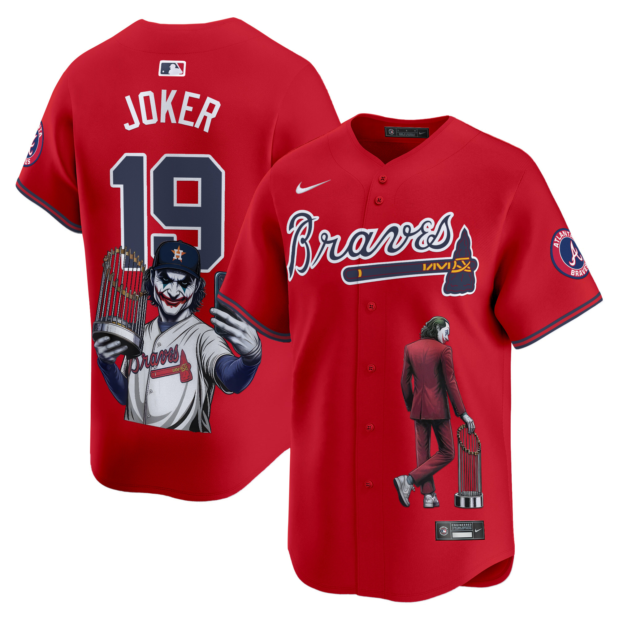 JokerUnisex Atlanta Braves Joker Vapor Premier Limited Red Jersey - Printed