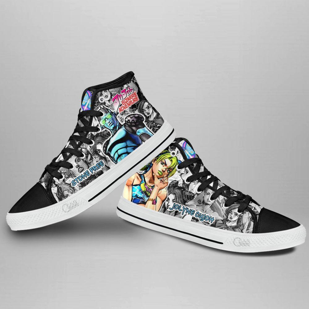 Jolyne Cujoh High Top Shoes Custom Manga Anime Jojo’s Birraze Adventure Sneakers
