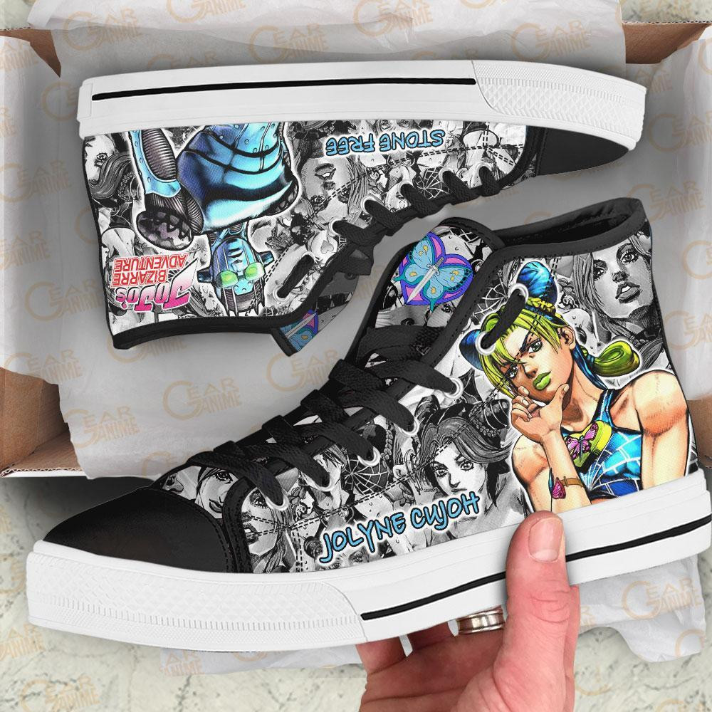 Jolyne Cujoh High Top Shoes Custom Manga Anime Jojo’s Birraze Adventure Sneakers