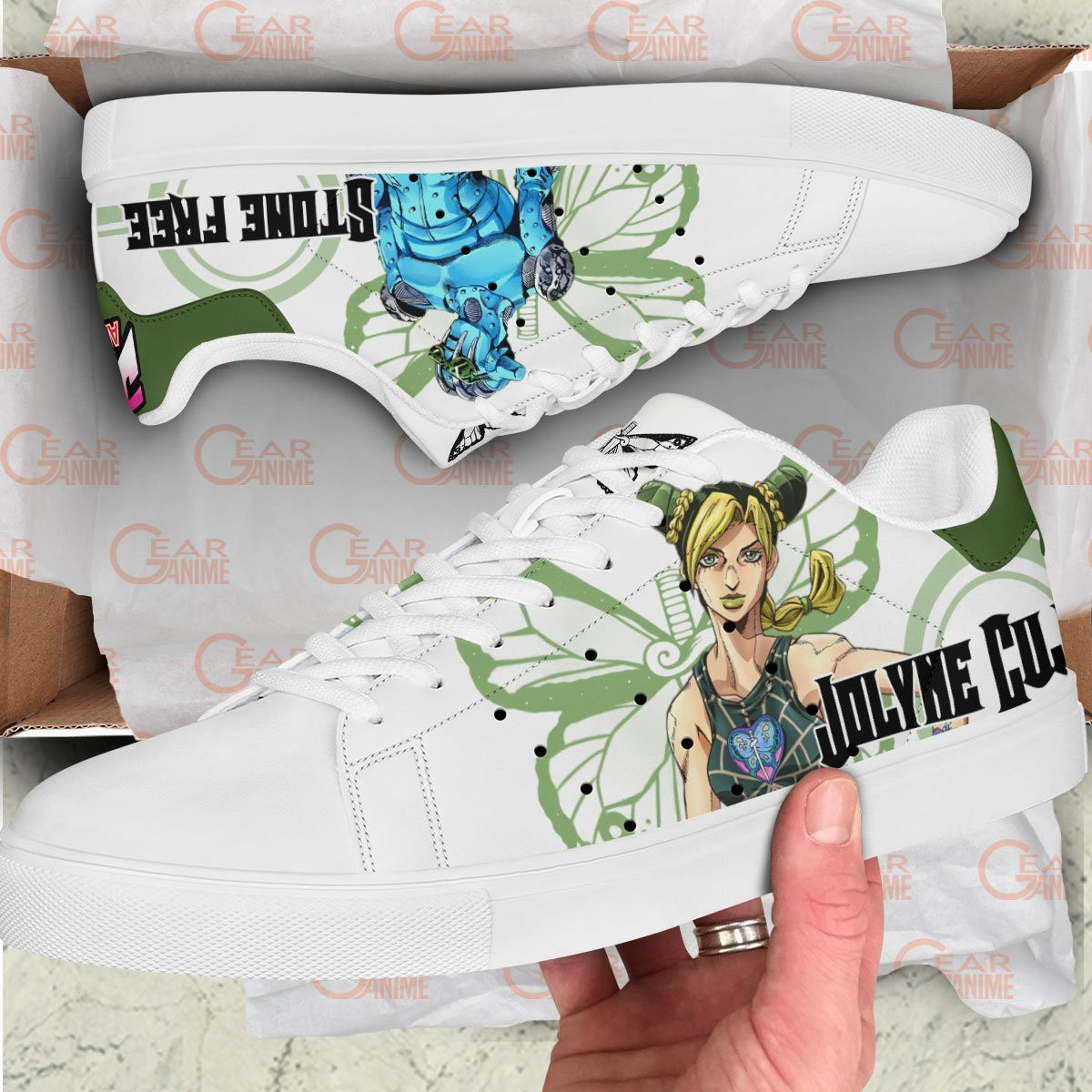 Jolyne Kujoh Skate Sneakers Custom Anime Jojo’s Bizarre Adventure Shoes