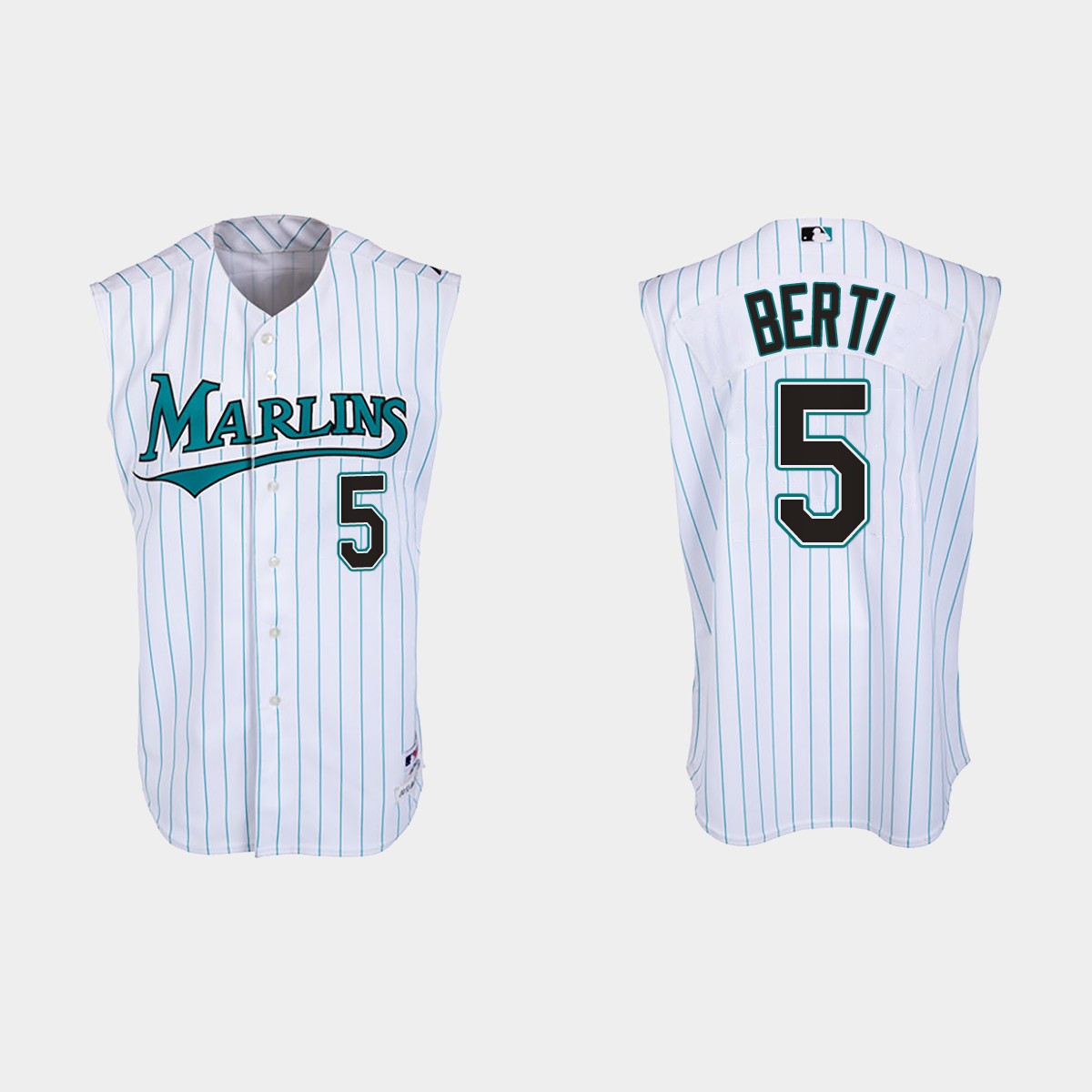 Jon Berti Florida Marlins Throwback Jersey - White Teal