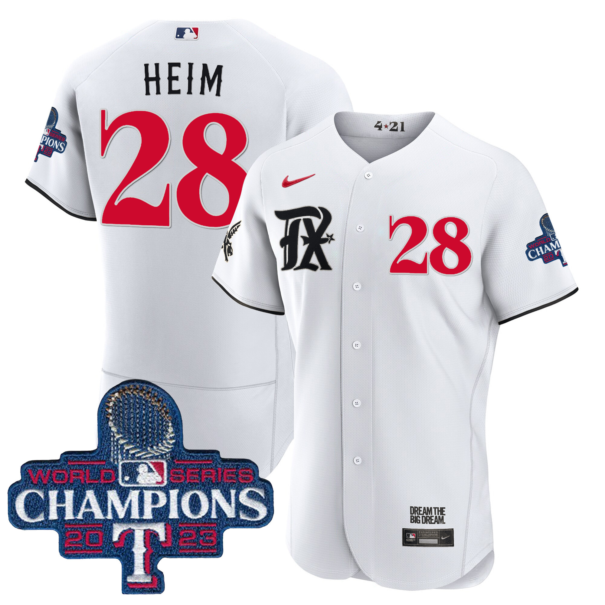 Jonah Heim Men's Texas Rangers 2023 World Series Champions City Connect Flex Base White Jersey - All Stitched