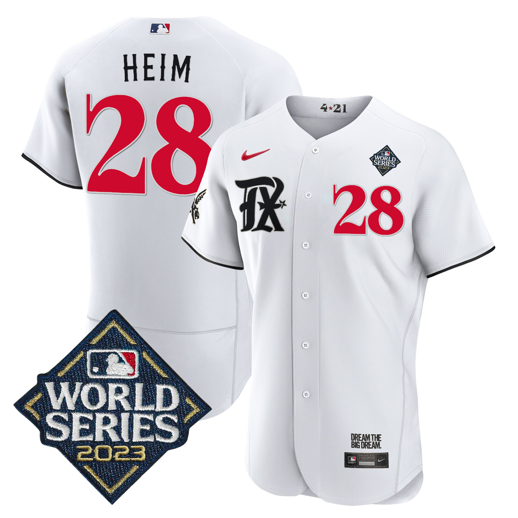 Jonah Heim Men's Texas Rangers 2023 World Series City Connect Flex Base White Jersey - All Stitched