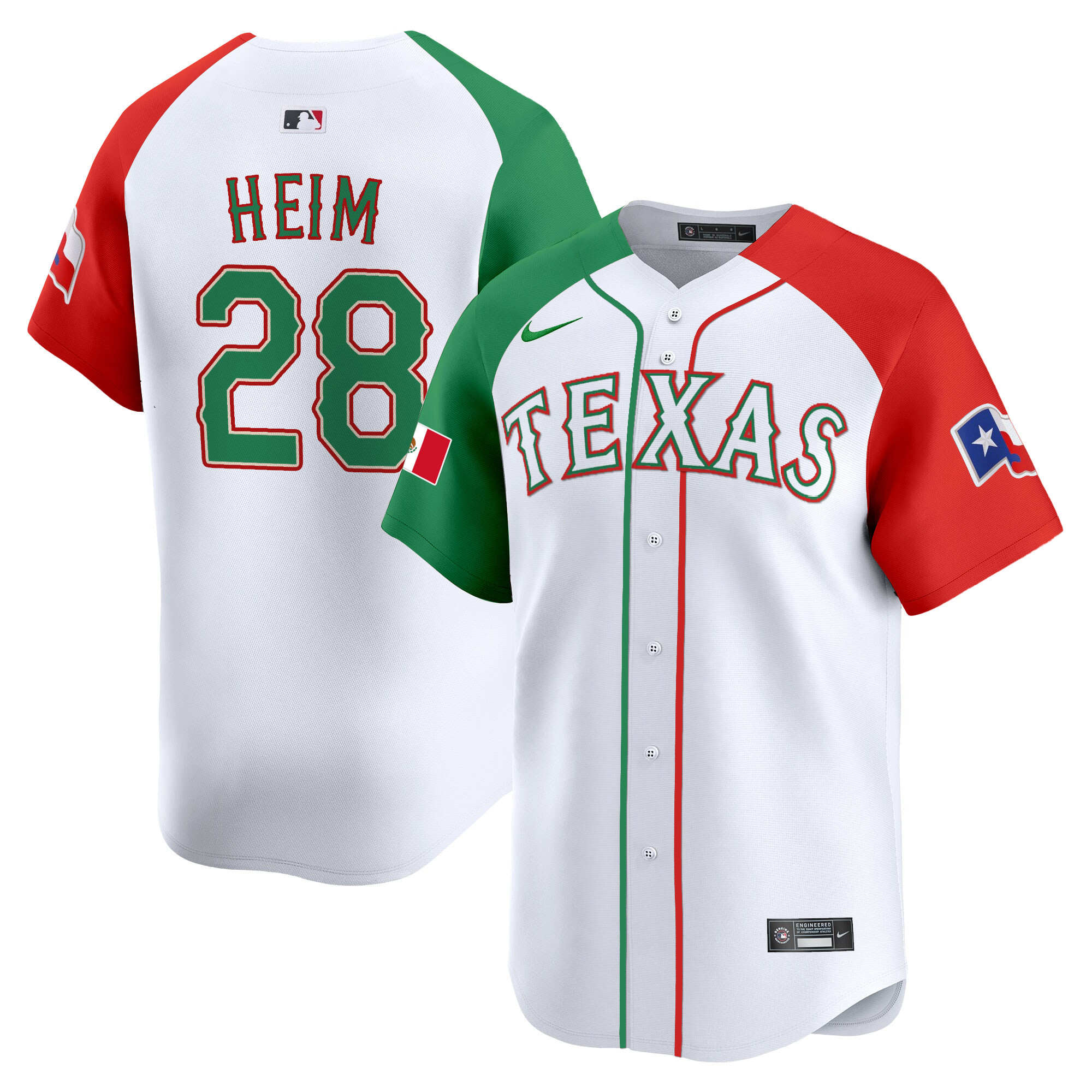Jonah Heim Men's Texas Rangers Mexico Vapor Premier Limited V2 Alternate Jersey - All Stitched