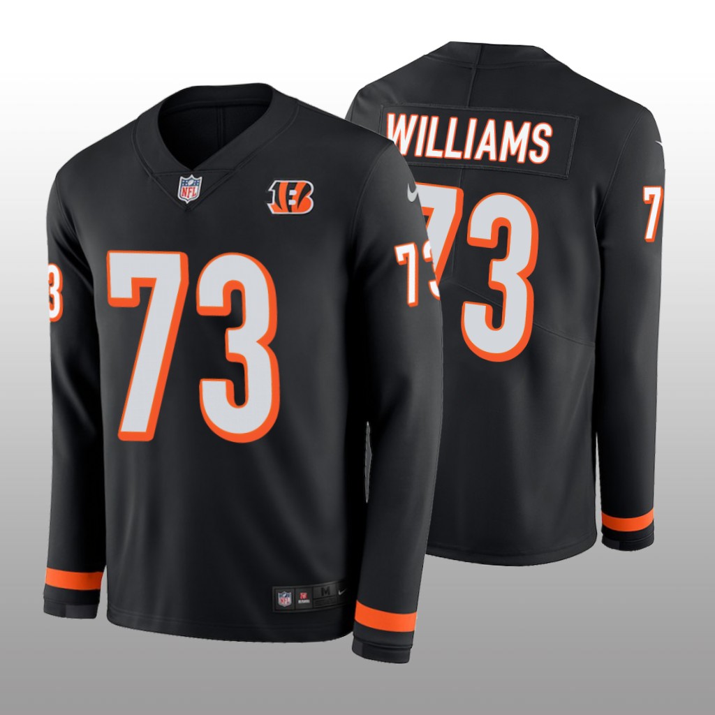 Jonah Williams Cincinnati Bengals Black Therma Long Sleeve Jersey