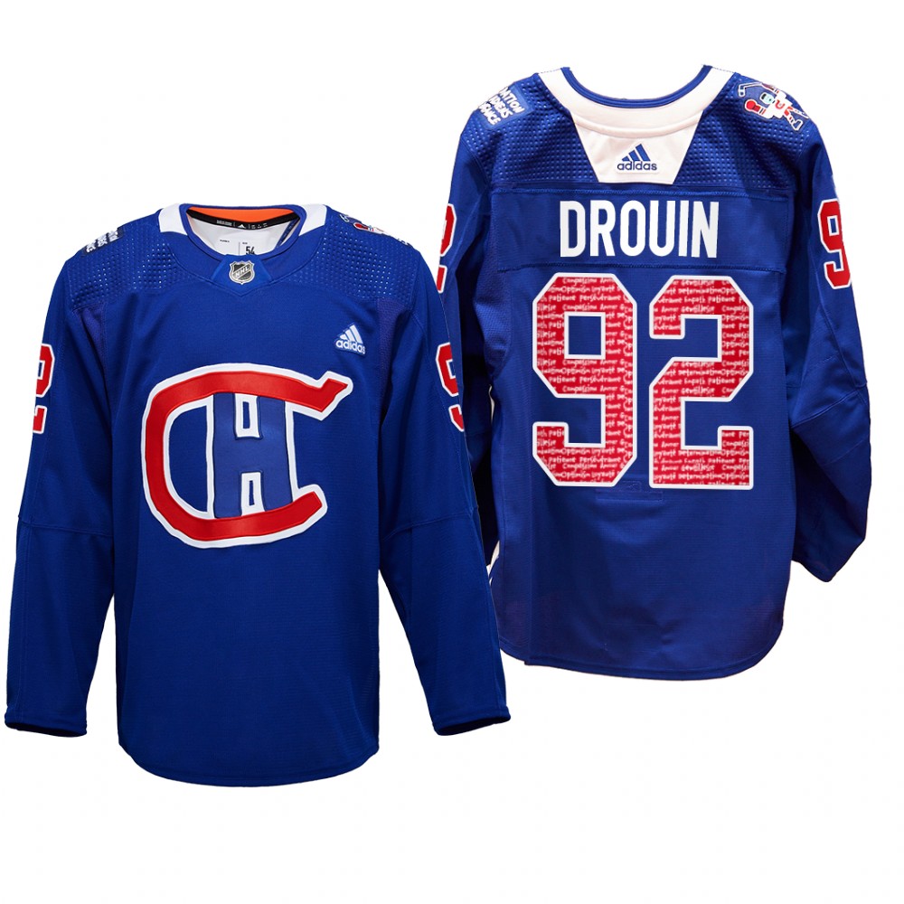 Jonathan Drouin Montreal Canadiens RadioTeleDON Jersey Royal #92 Special Edition