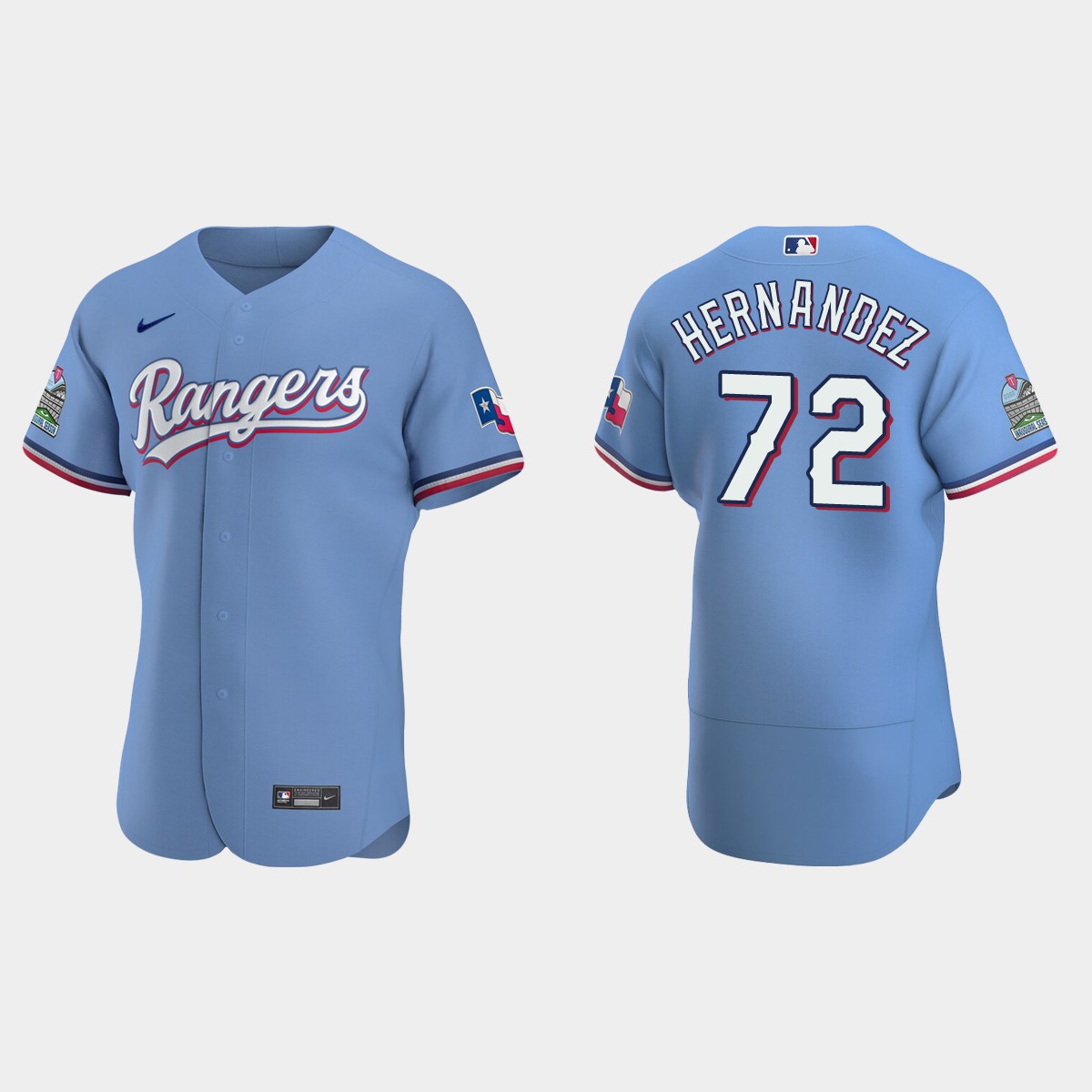 Jonathan Hernandez Texas Rangers Alternate Jersey - Light Blue
