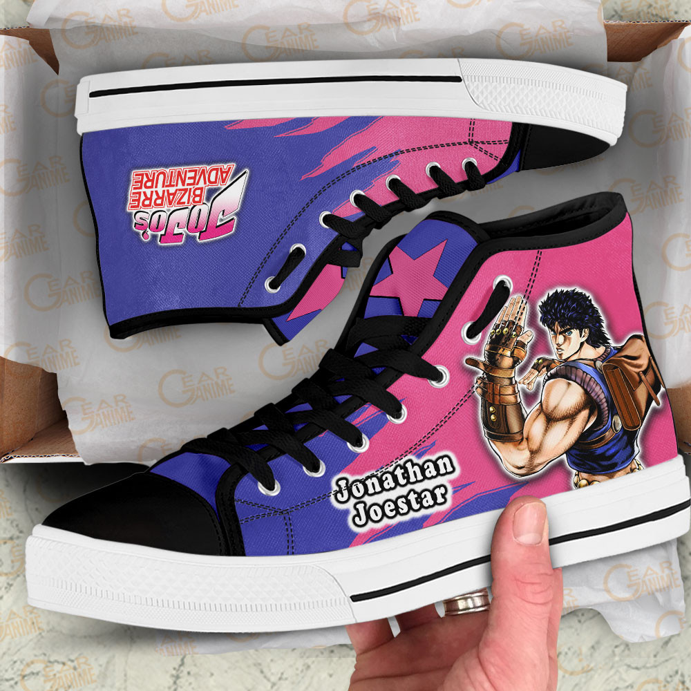 Jonathan Joestar High Top Shoes Custom JoJo’s Bizarre Adventure Anime Sneakers