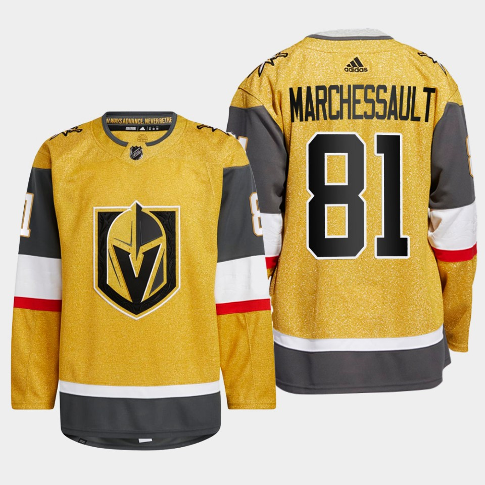 Jonathan Marchessault 81 Vegas Golden Knights Gold Stitched Jersey 2022-23 Home
