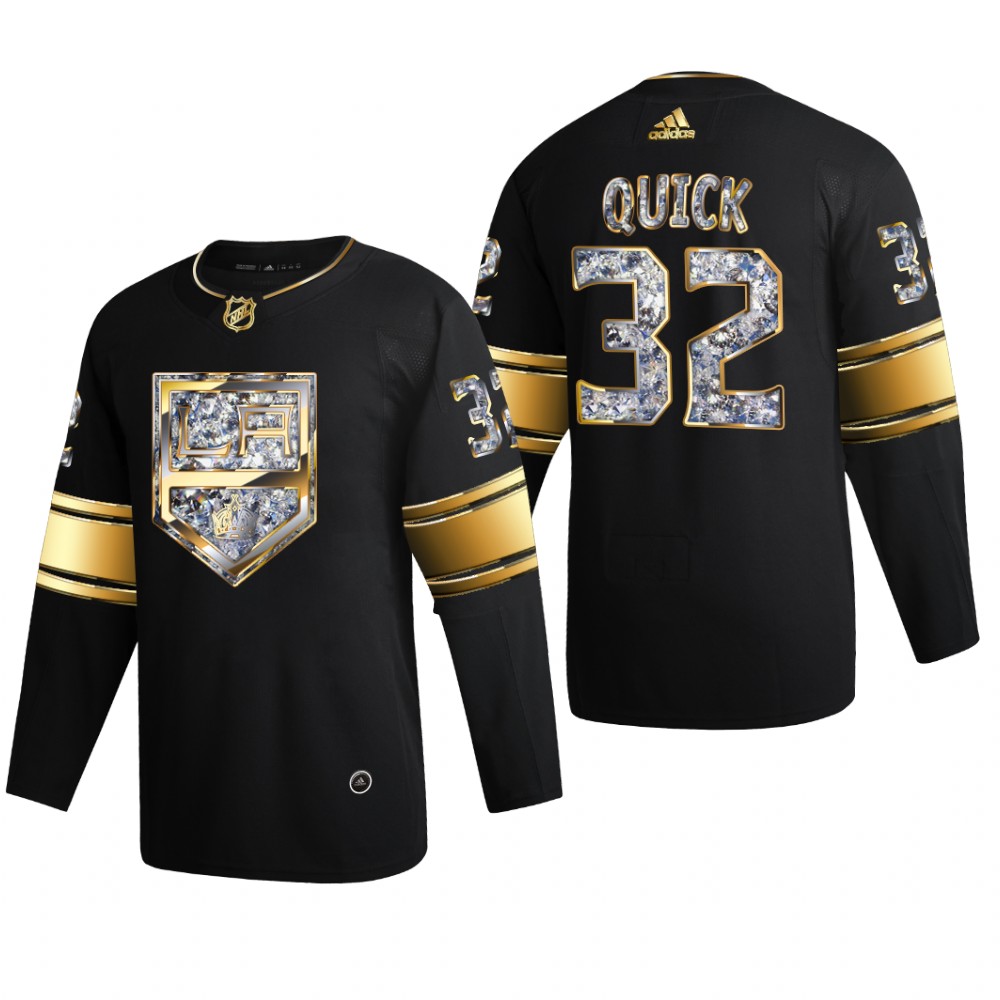 Jonathan Quick #32 Los Angeles Kings 2022 Stanley Cup Playoffs Black Diamond Edition Jersey
