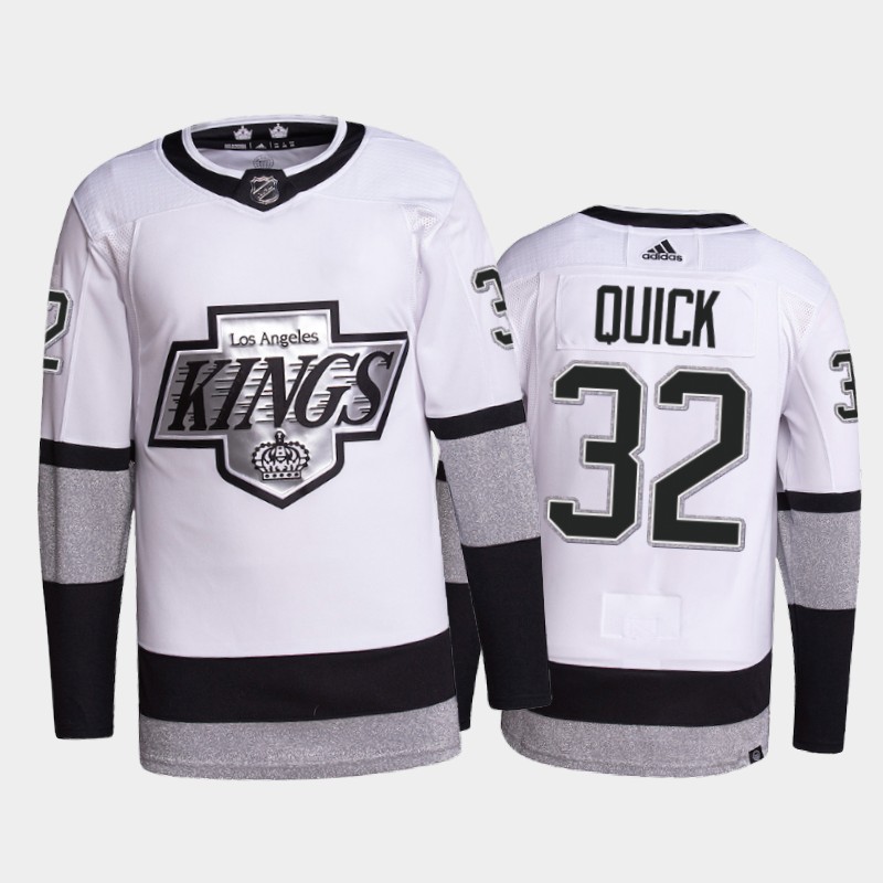 Jonathan Quick Los Angeles Kings Primegreen Pro Jersey 2021-22 White #32 Alternate Uniform
