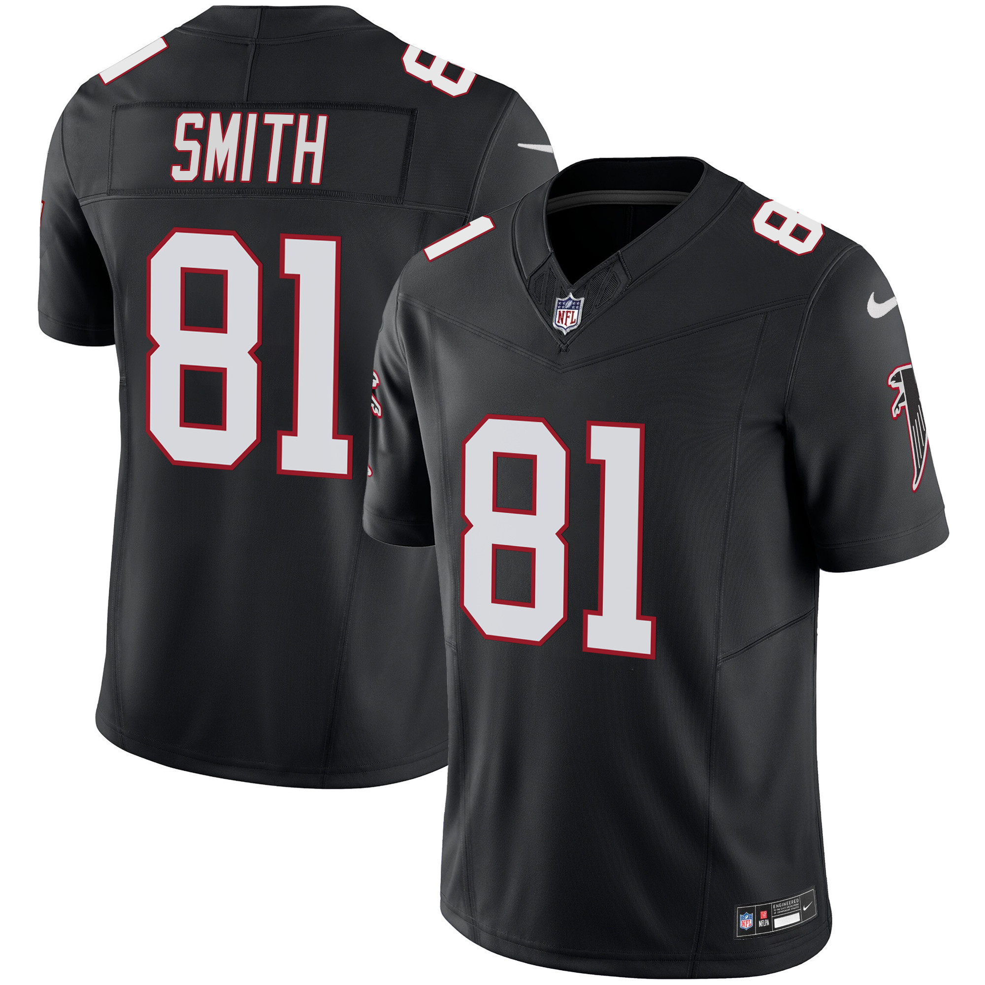 Jonnu Smith Men's Atlanta Falcons Vapor Limited Black Jersey - All Stitched