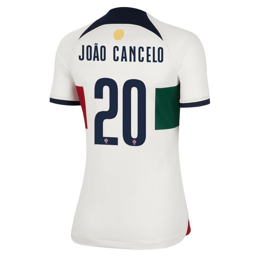 Joao Cancelo 20 Portugal National Team 2022-23 Qatar World Cup Women Soccer Jersey – Away