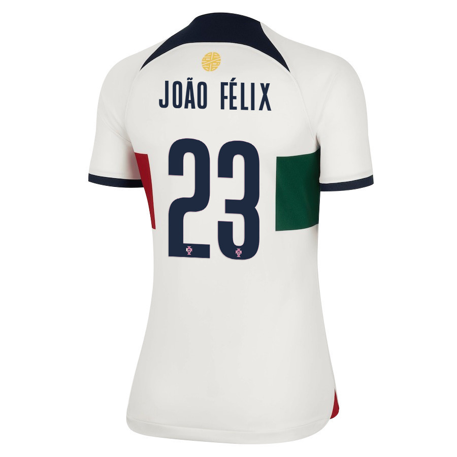 Joao Félix 23 Portugal National Team 2022-23 Qatar World Cup Women Soccer Jersey – Away