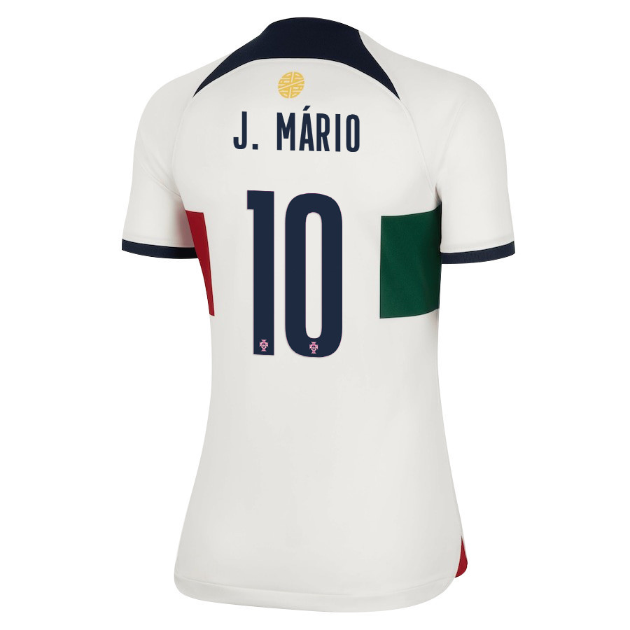 Joao Mário 10 Portugal National Team 2022-23 Qatar World Cup Women Soccer Jersey – Away