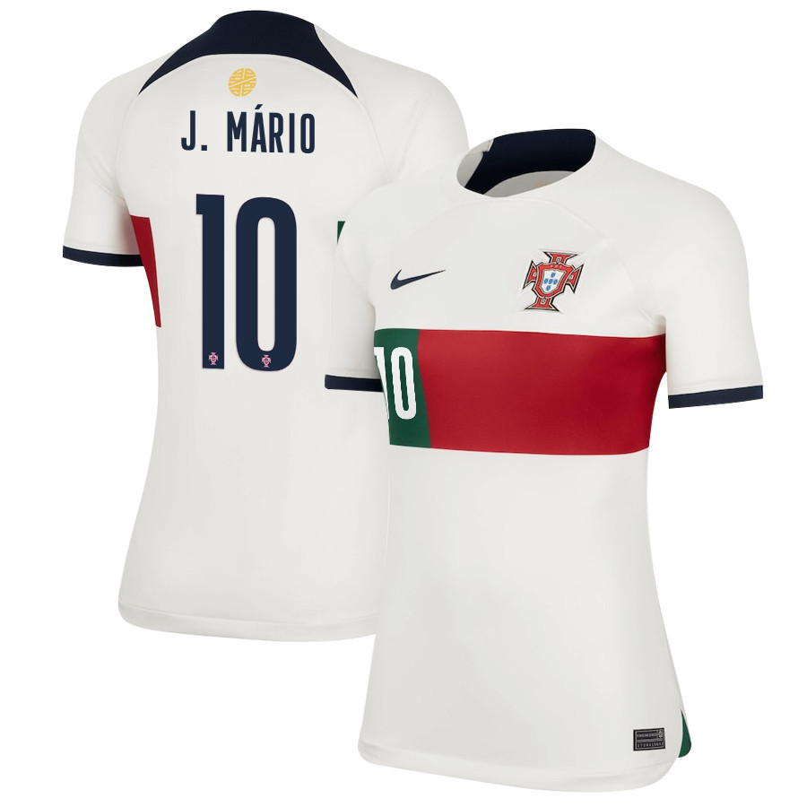 Joao Mário 10 Portugal National Team 2022-23 Qatar World Cup Women Soccer Jersey – Away
