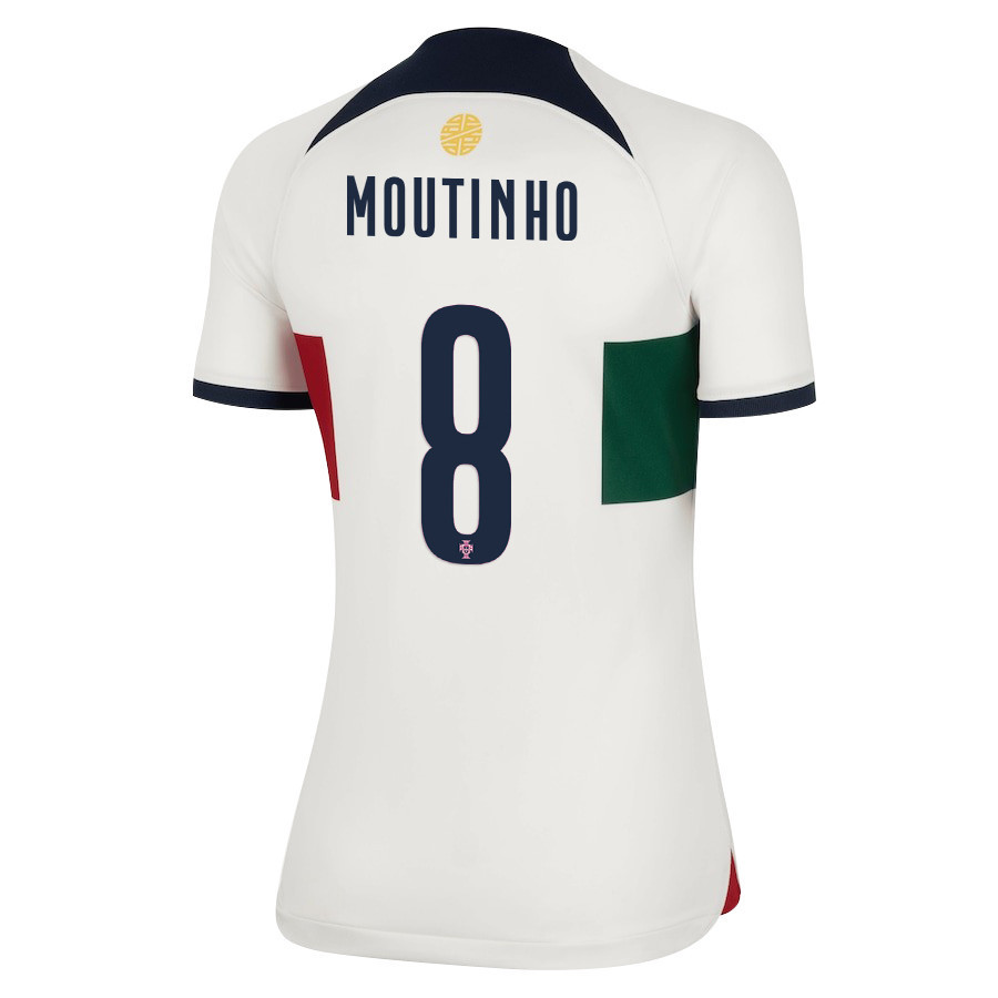Joao Moutinho 8 Portugal National Team 2022-23 Qatar World Cup Women Soccer Jersey – Away
