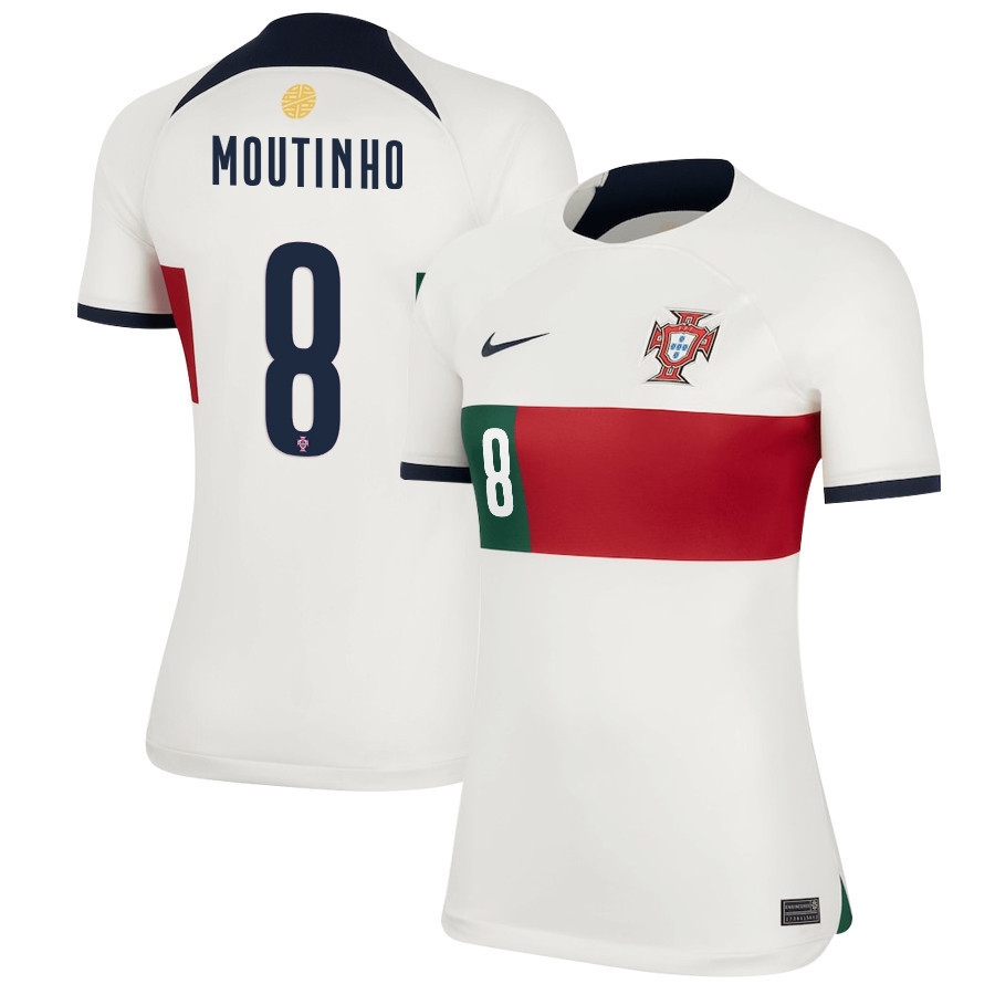 Joao Moutinho 8 Portugal National Team 2022-23 Qatar World Cup Women Soccer Jersey – Away