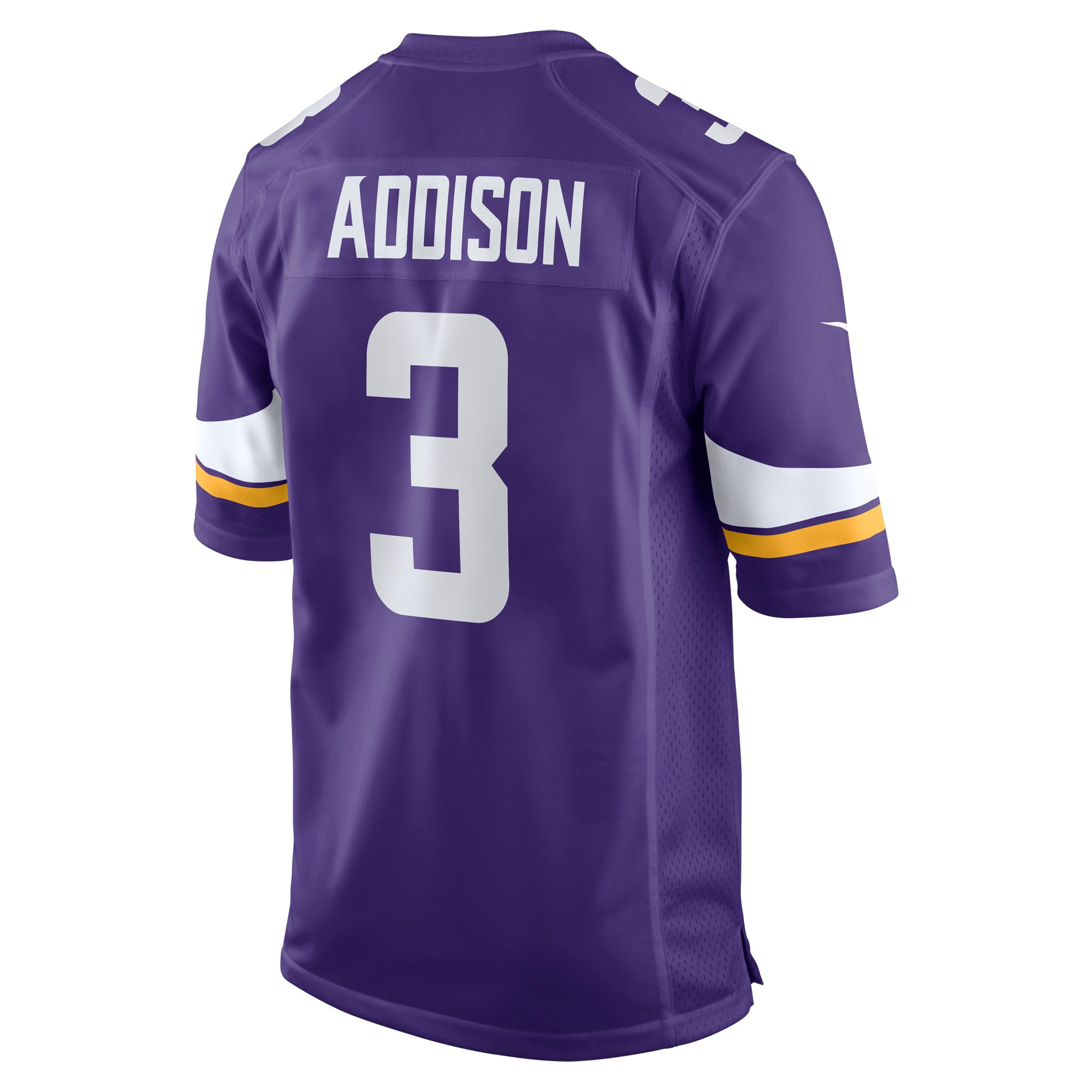 Jordan Addison 3 Minnesota Vikings 2023 NFL Draft Game Stitched Jersey – Purple