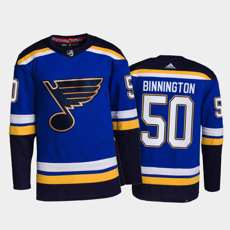Jordan Binnington St. Louis Blues Home Jersey 2021-22 Blue #50 Primegreen Pro Uniform