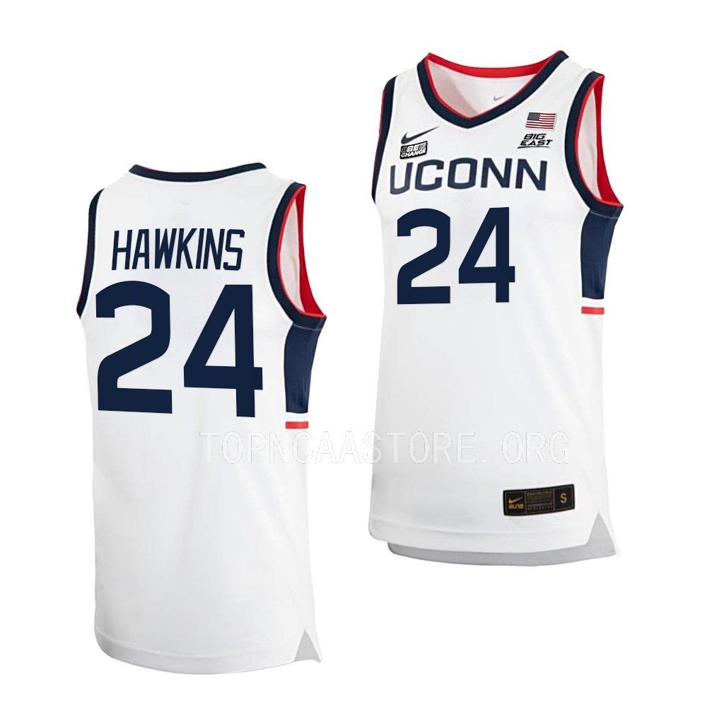 Jordan Hawkins UConn Huskies #24 White Home Jersey 2022-23