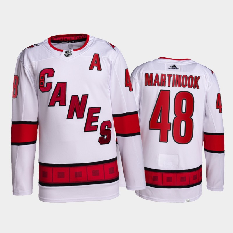 Jordan Martinook Carolina Hurricanes Pro Jersey 2021-22 White #48 Away Uniform