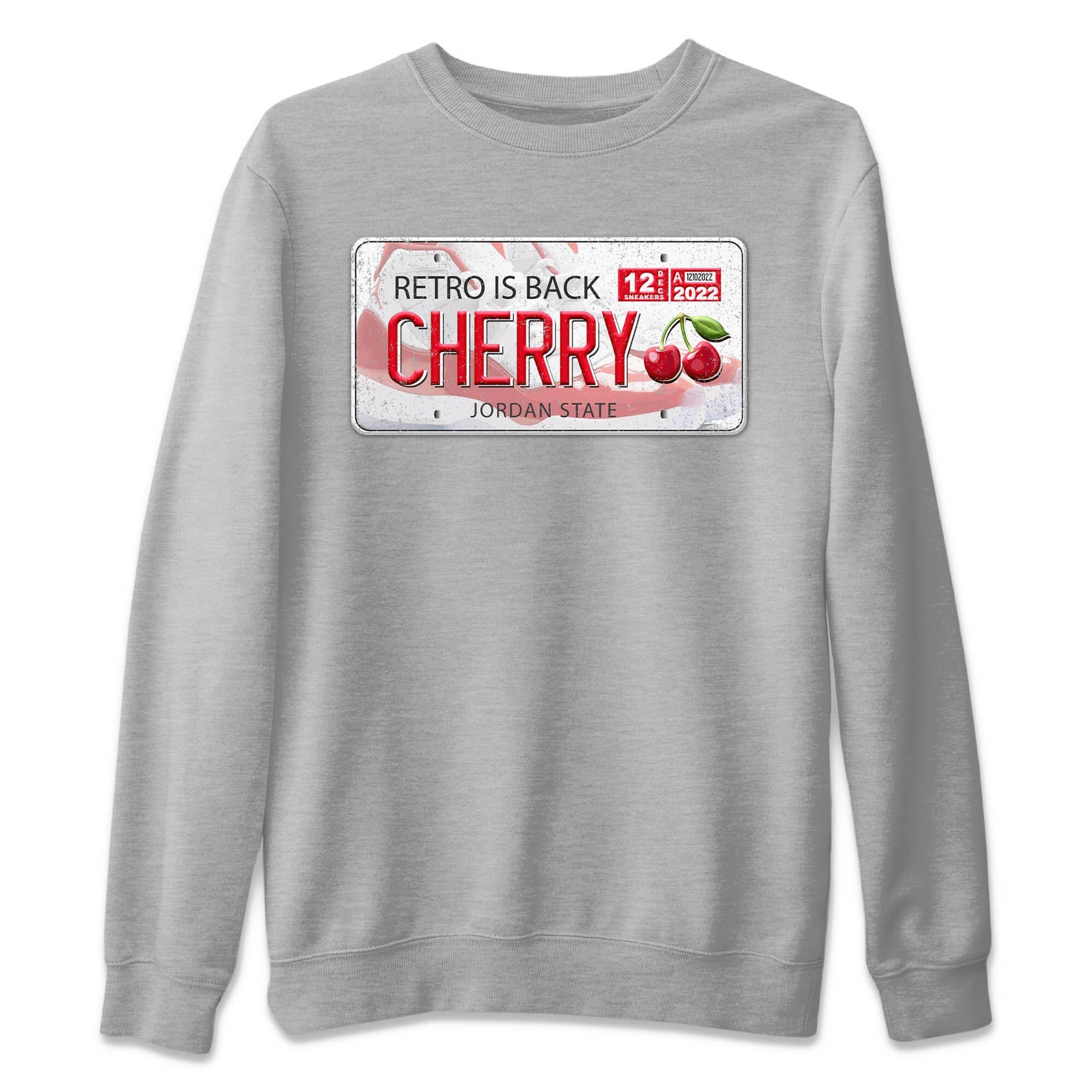 Jordan Plate Unisex Sweater – Air Jordan 11 Cherry, Sneakers Matching Sweater