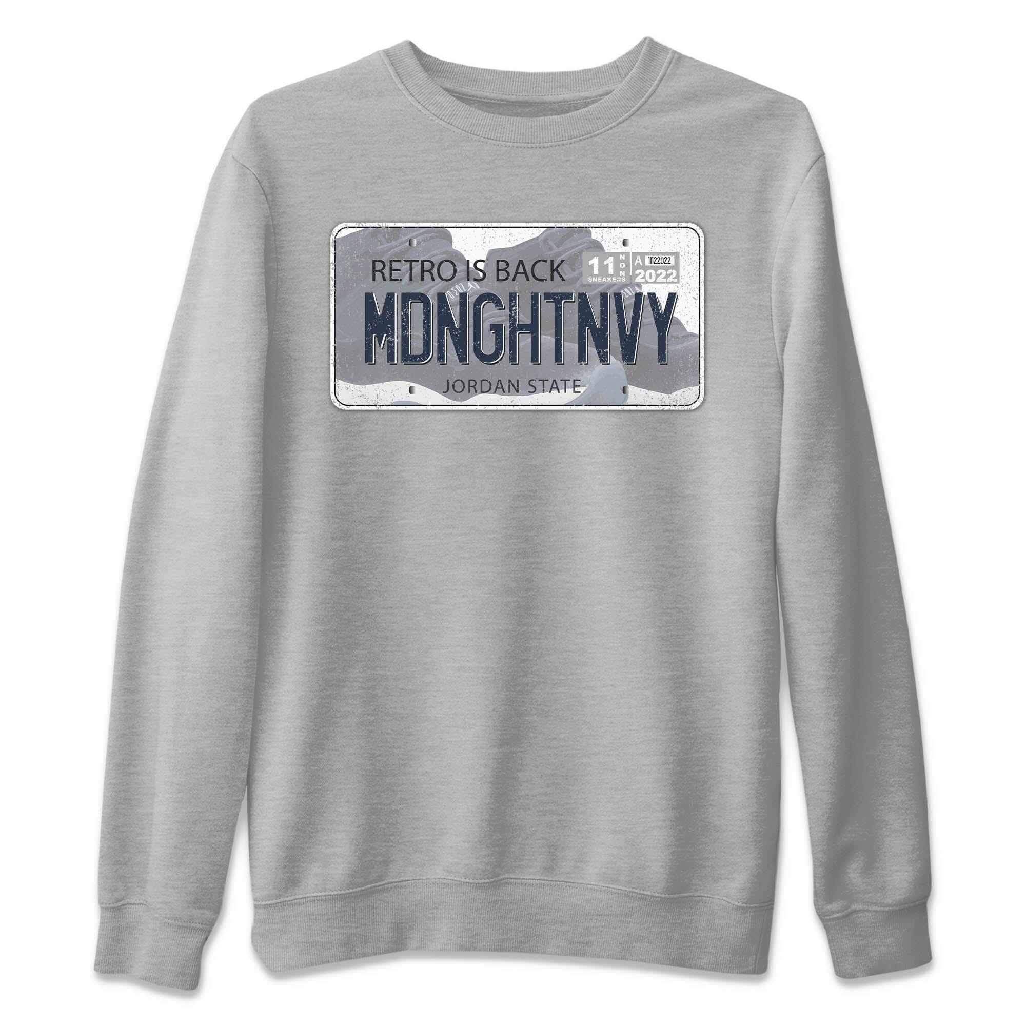 Jordan Plate Unisex Sweater – Air Jordan 11 Midnight Navy, Sneakers Matching Sweater