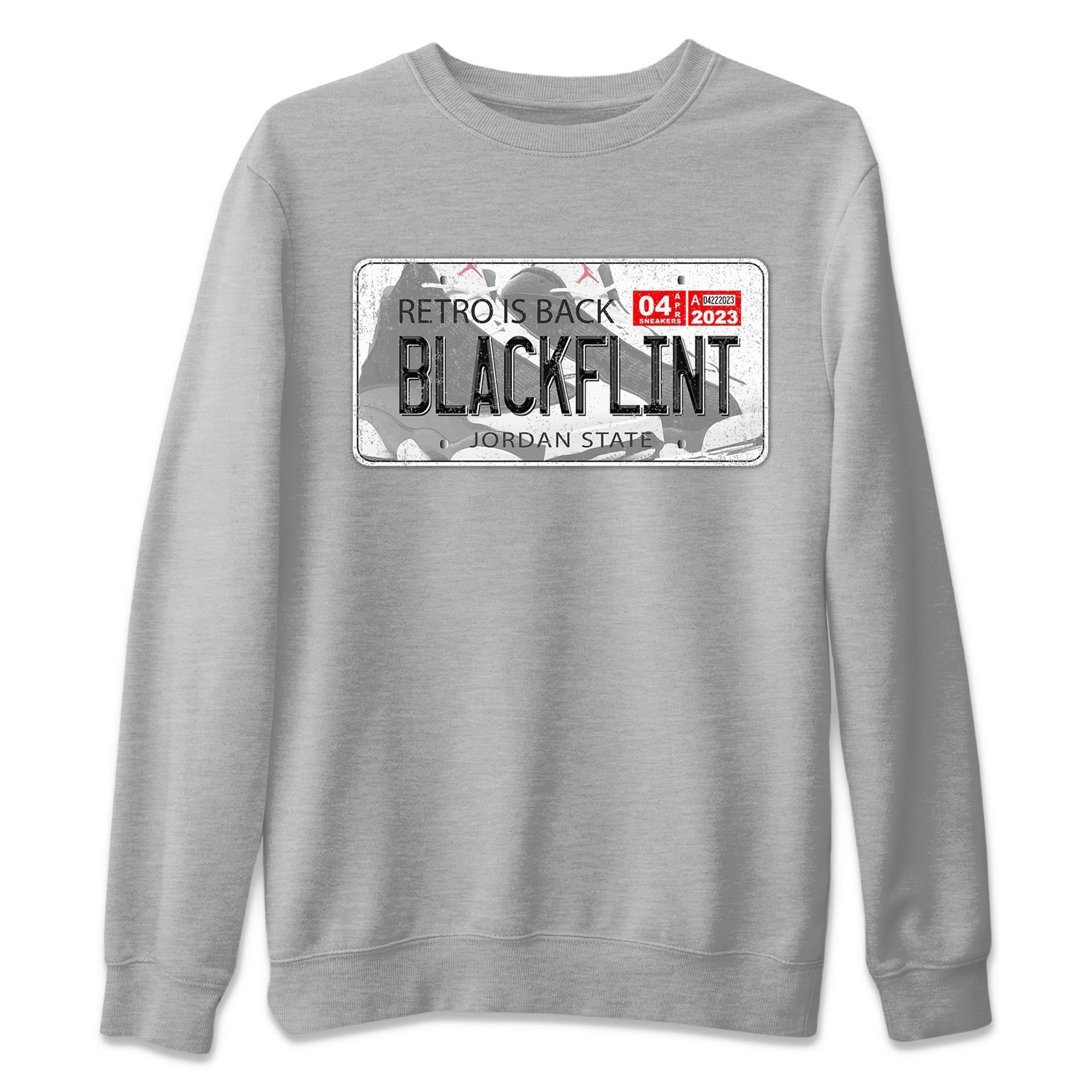 Jordan Plate Unisex Sweater – Air Jordan 13 Black Flint, Sneakers Matching Sweater