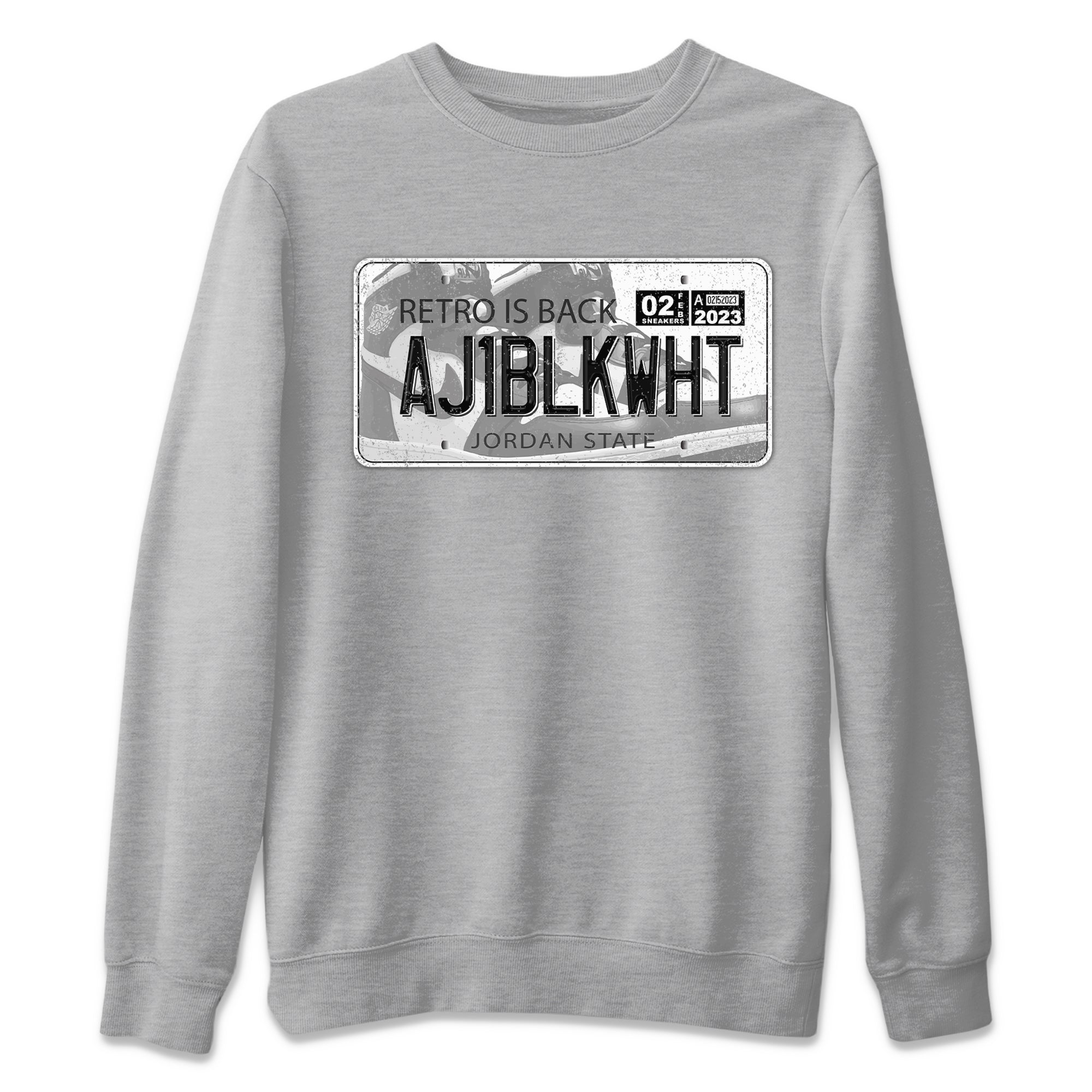 Jordan Plate Unisex Sweater – Air Jordan 1 Black White, Sneakers Matching Sweater