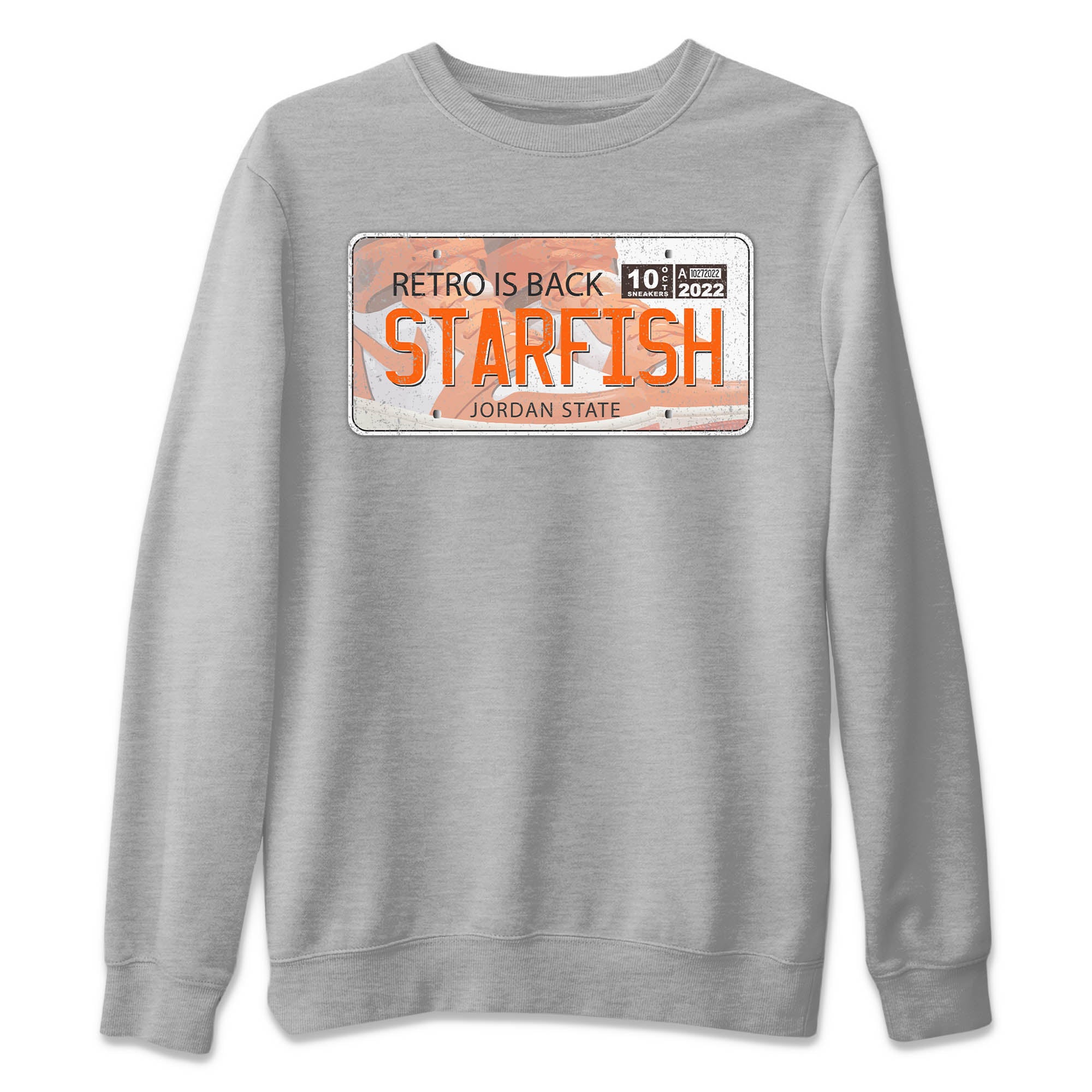 Jordan Plate Unisex Sweater – Air Jordan 1 Starfish, Sneakers Matching Sweater
