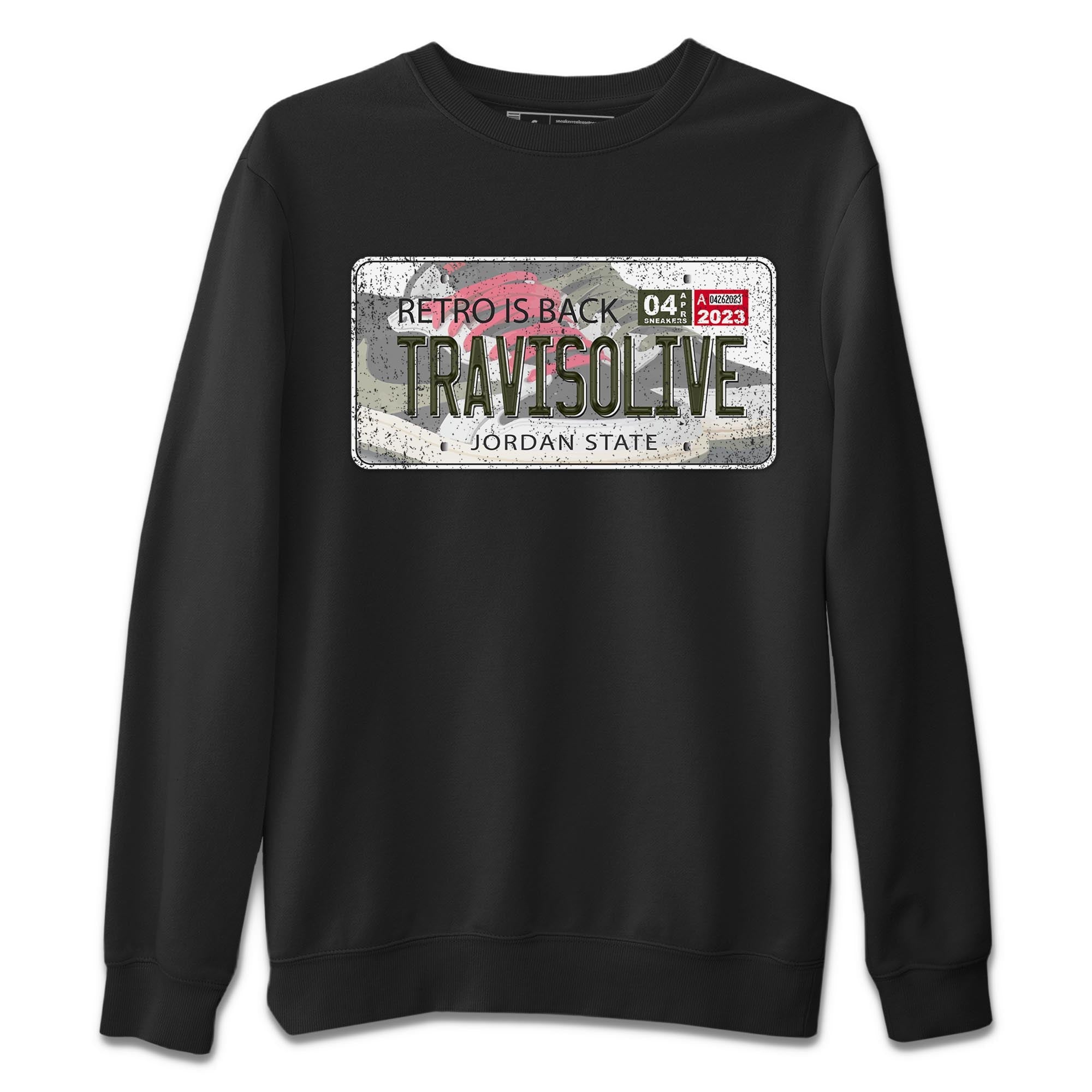 Jordan Plate Unisex Sweater – Air Jordan 1 Travis Scott Olive, Sneakers Matching Sweater