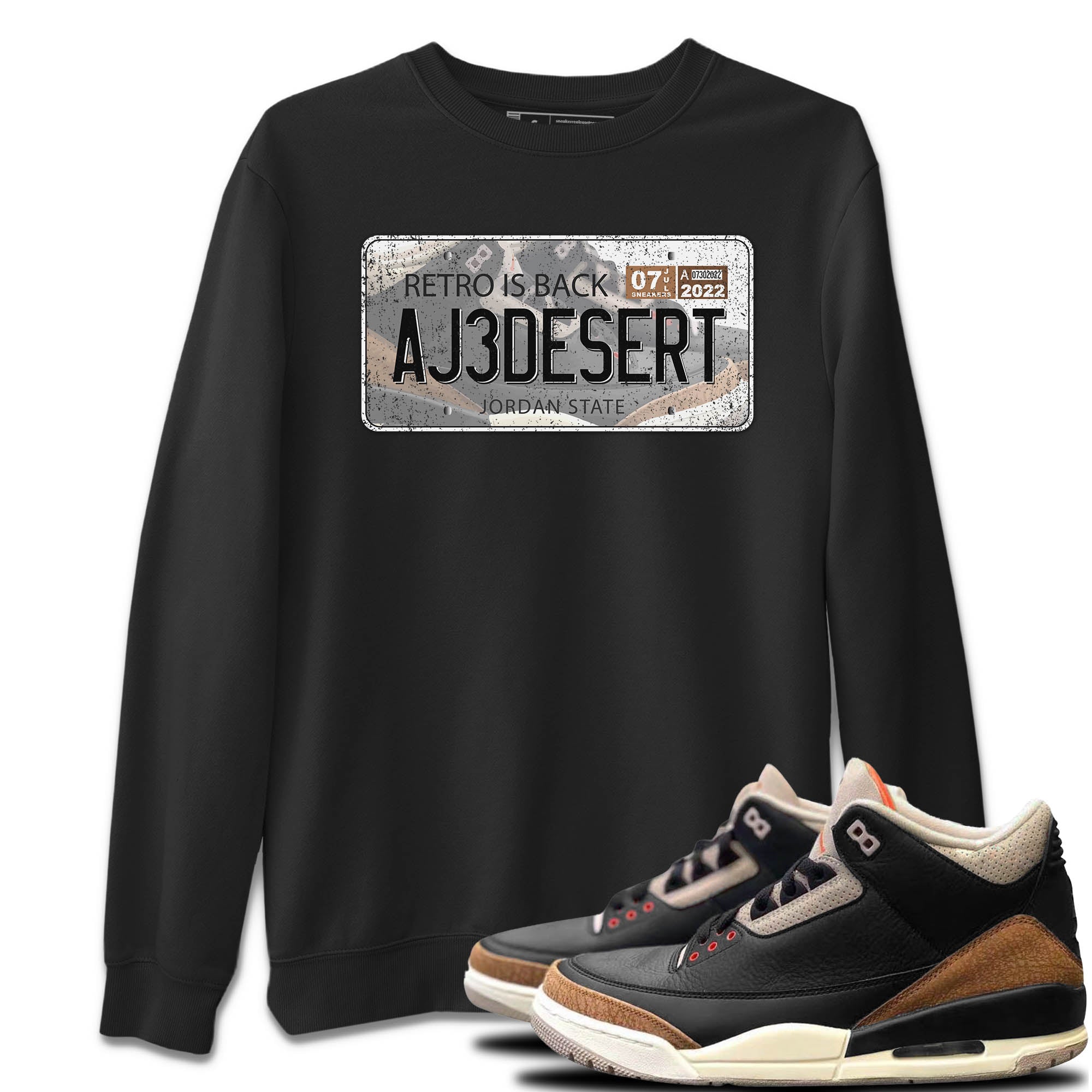 Jordan Plate Unisex Sweater – Air Jordan 3 Desert Elephant, Sneakers Matching Sweater