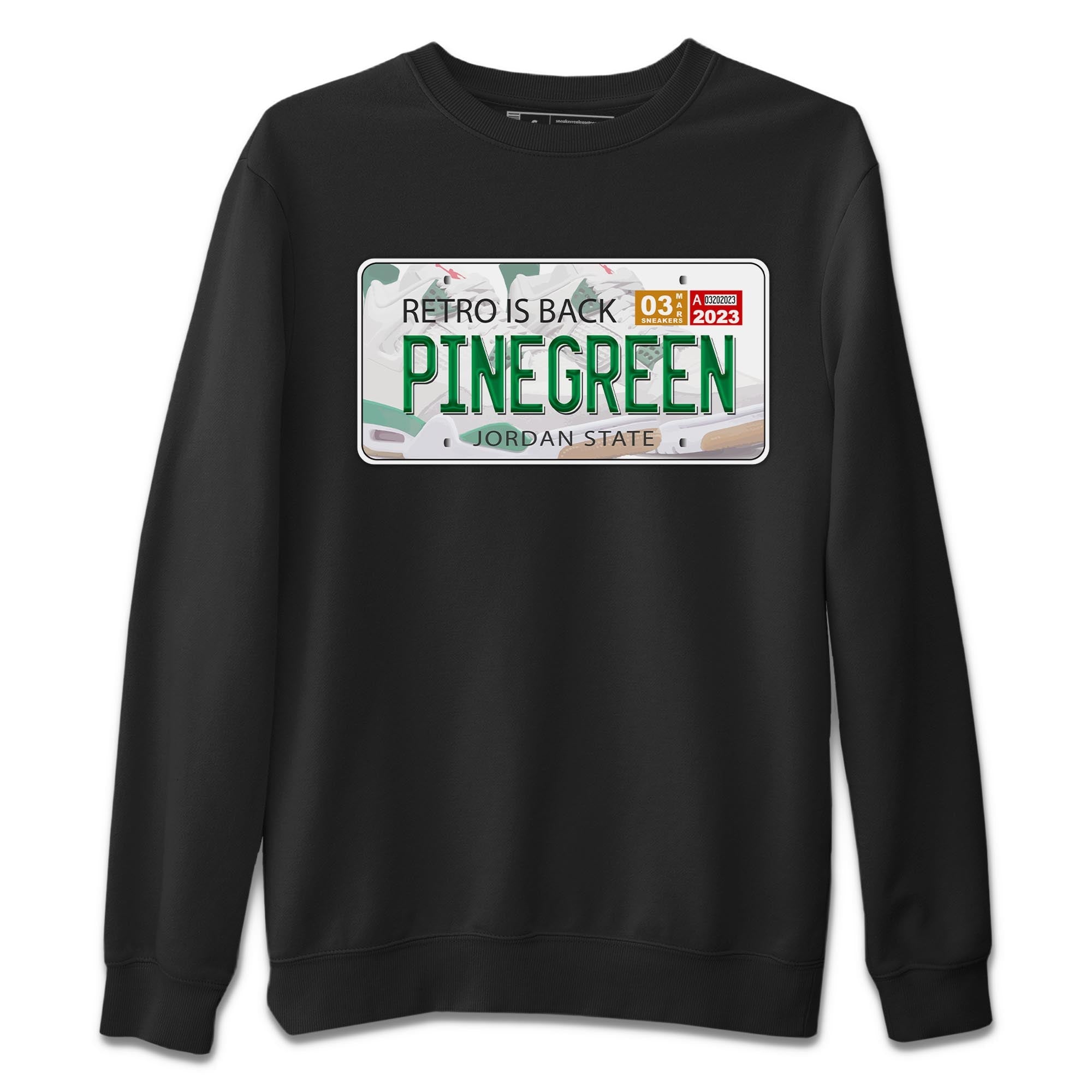 Jordan Plate Unisex Sweater – Air Jordan 4 Pine Green, Sneakers Matching Sweater