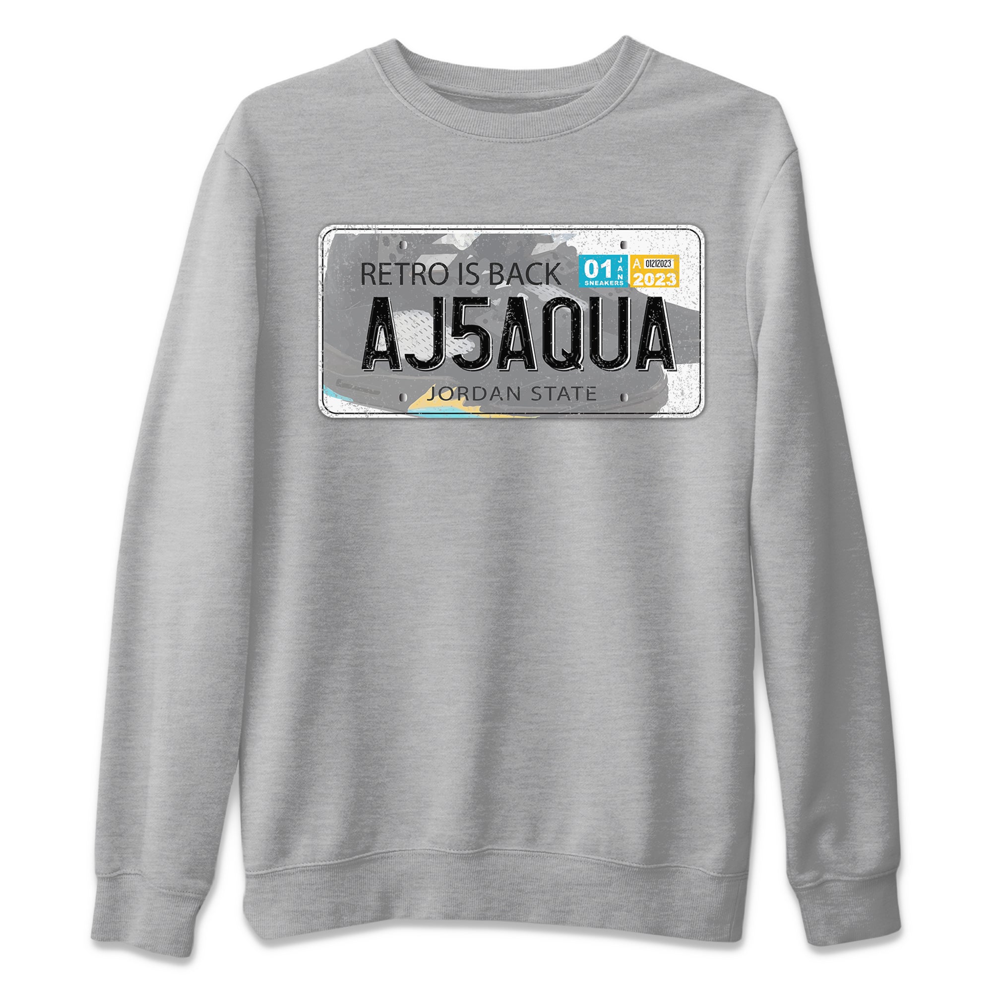 Jordan Plate Unisex Sweater – Air Jordan 5 Aqua, Sneakers Matching Sweater