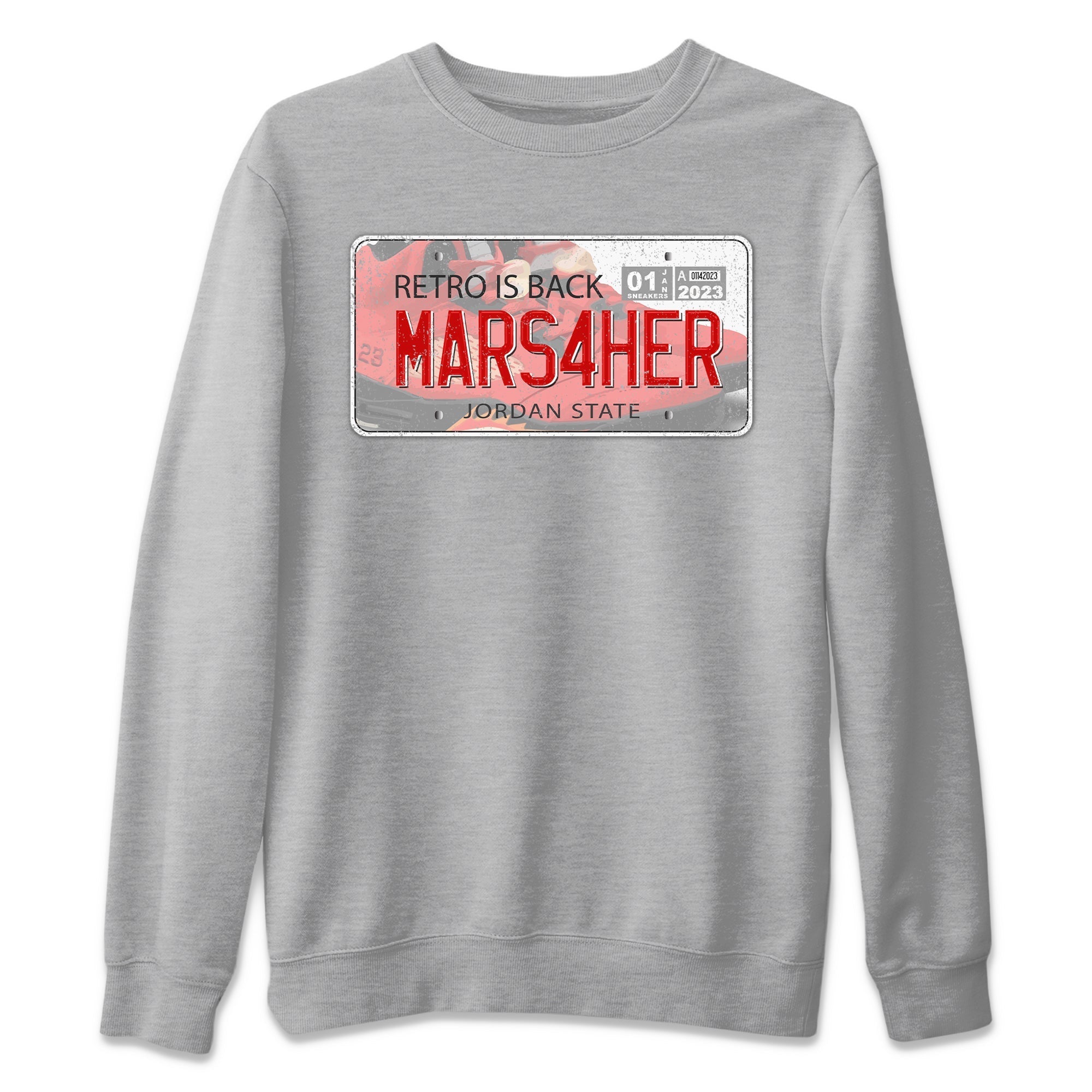 Jordan Plate Unisex Sweater – Air Jordan 5 Mars For Her, Sneakers Matching Sweater