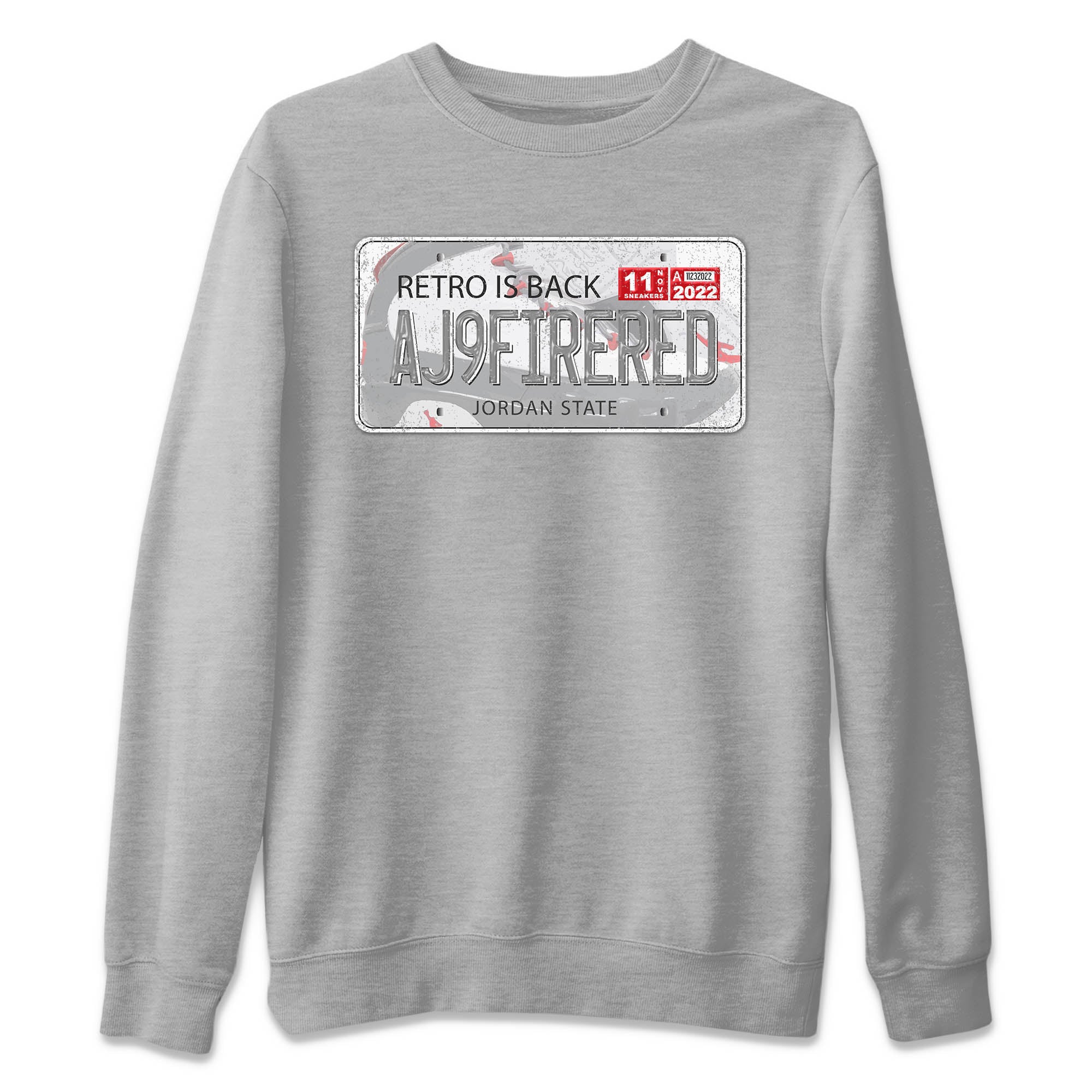 Jordan Plate Unisex Sweater – Air Jordan 9 Fire Red, Sneakers Matching Sweater