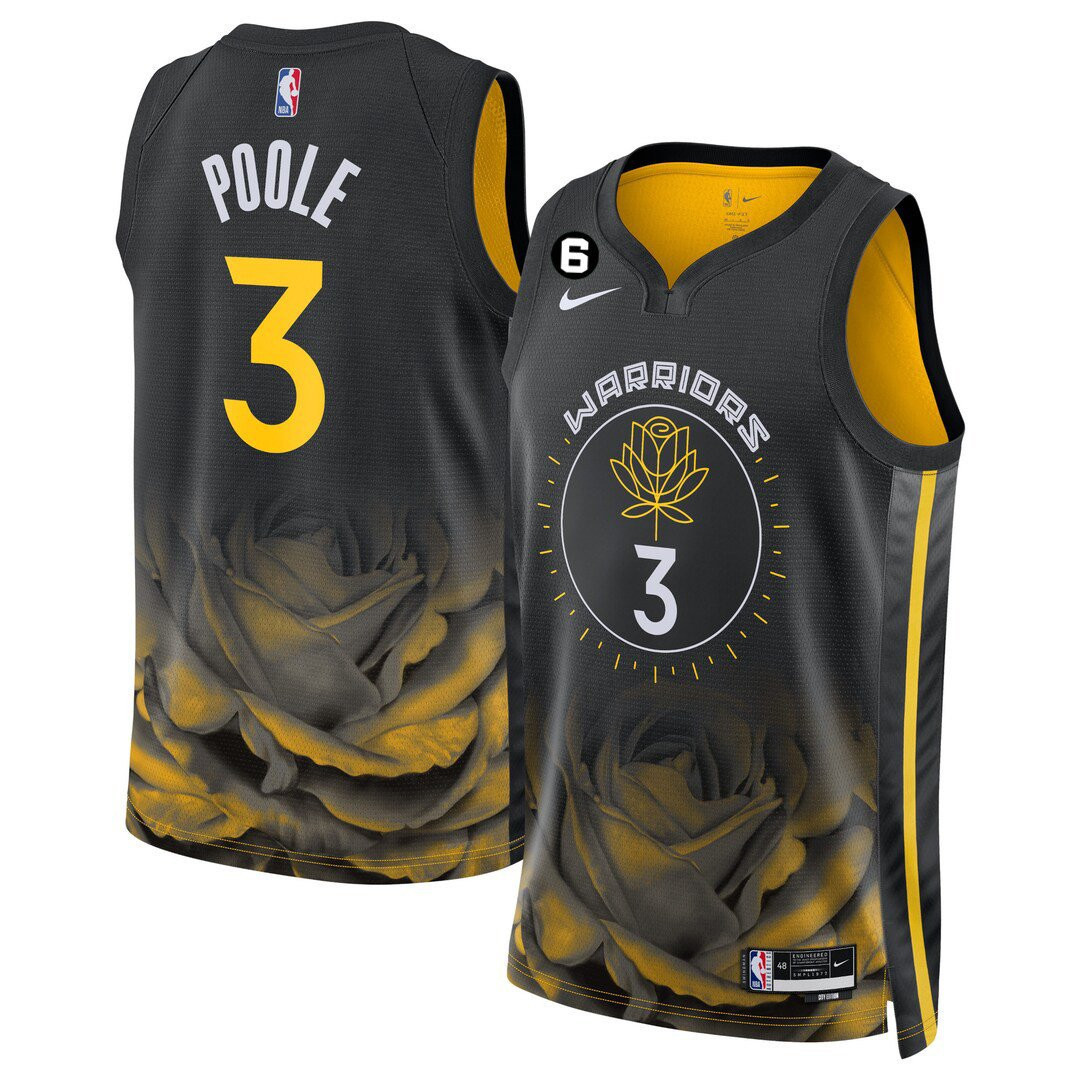 Jordan Poole Golden State Warriors 2022/23 Players - City Edition Jersey - All Stitched